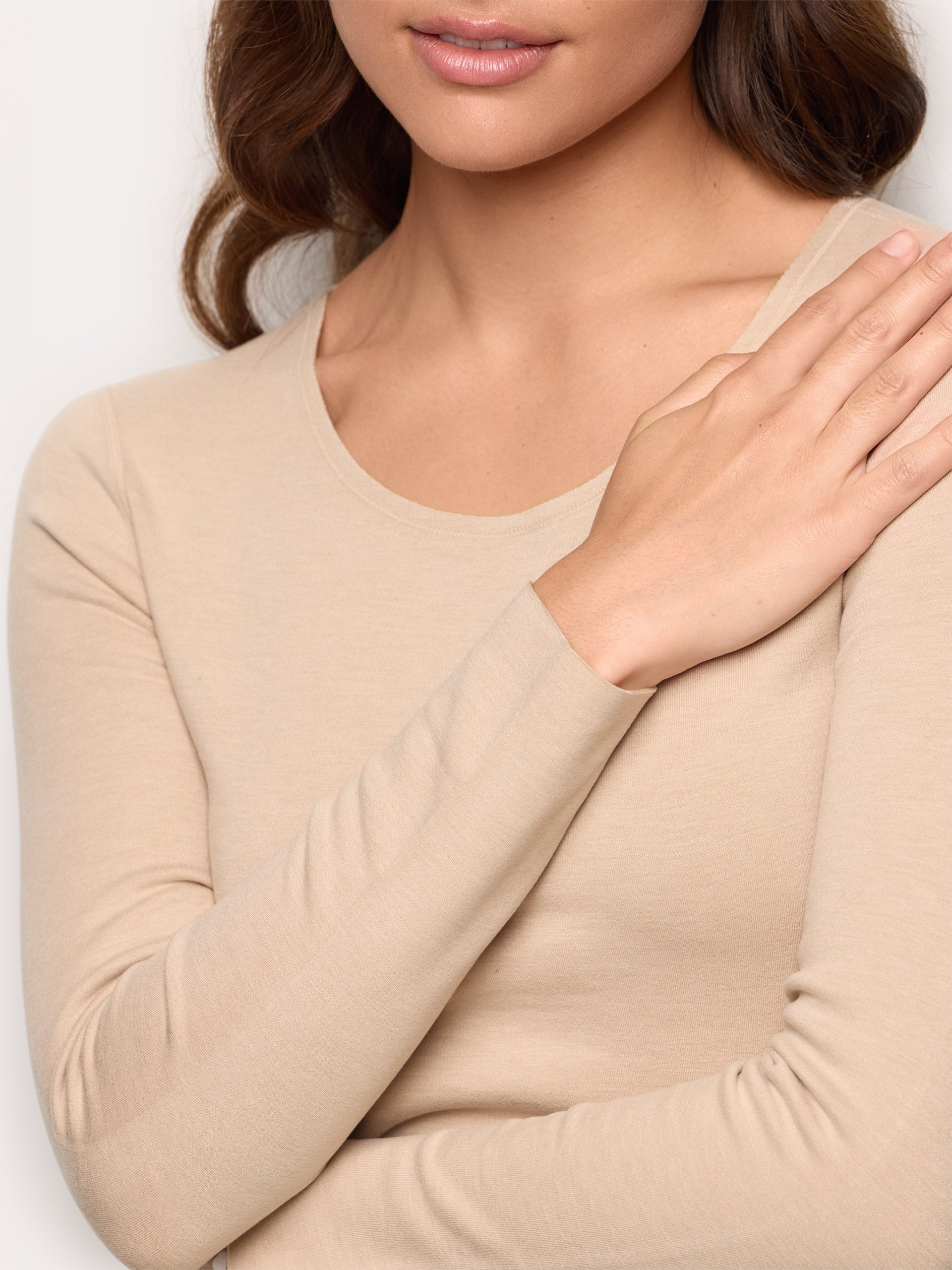 Maglia scollo rotondo interlock di viscosa Next to Skin