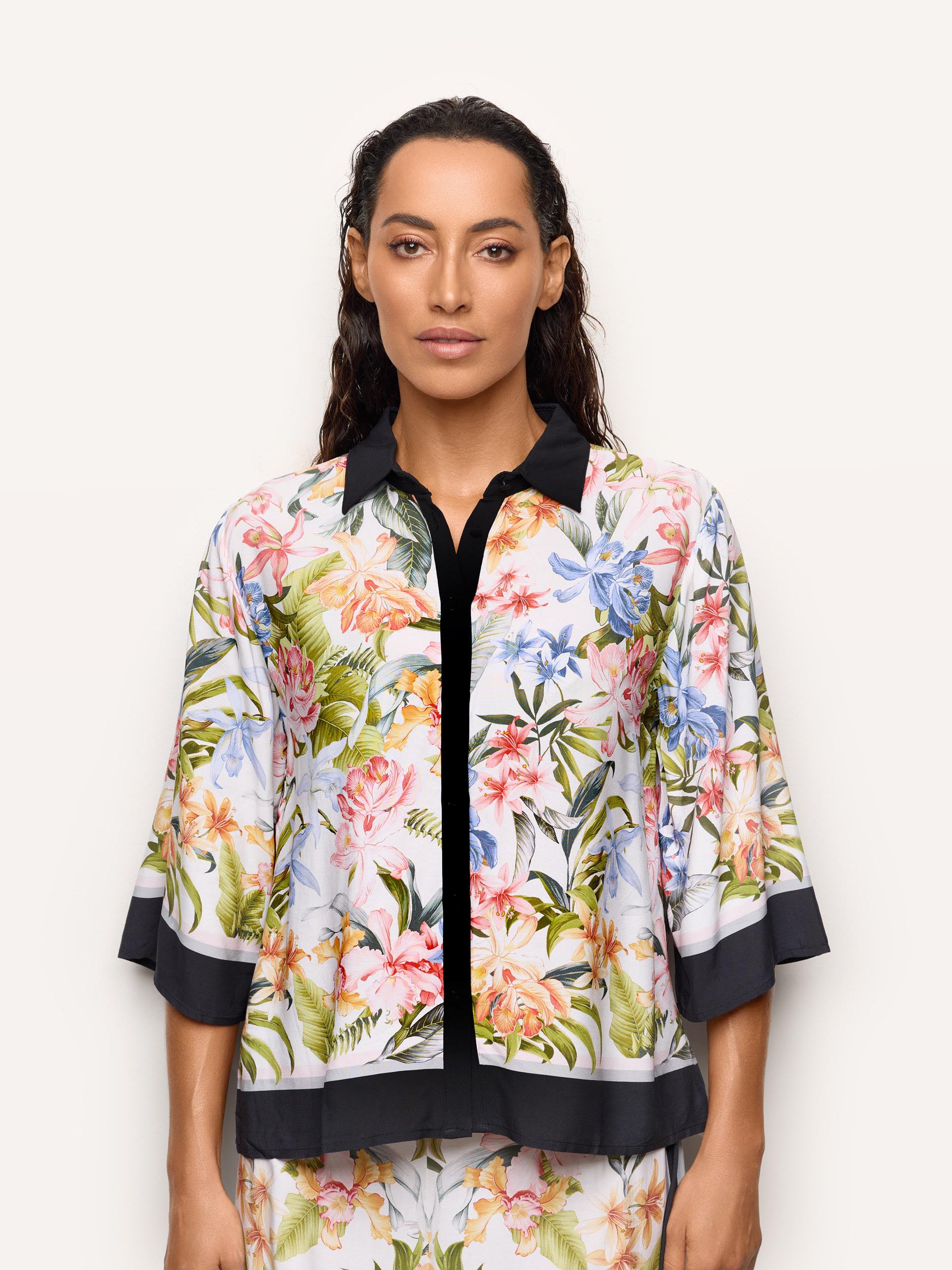 Camicia in tela di viscosa LENZING™ ECOVERO™ - Tahiti