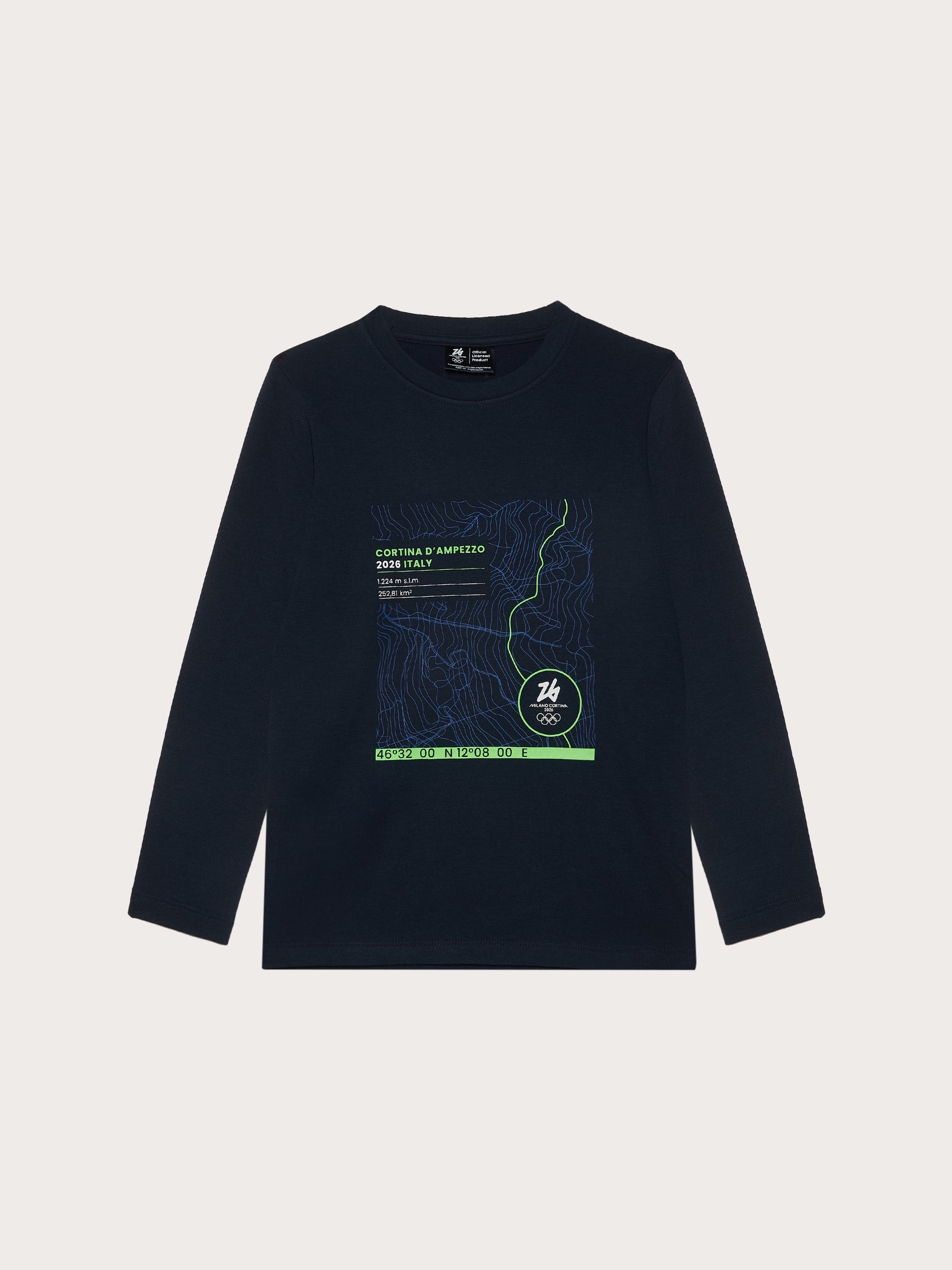 Maglia manica lunga cotone bambini Milano Cortina 2026®