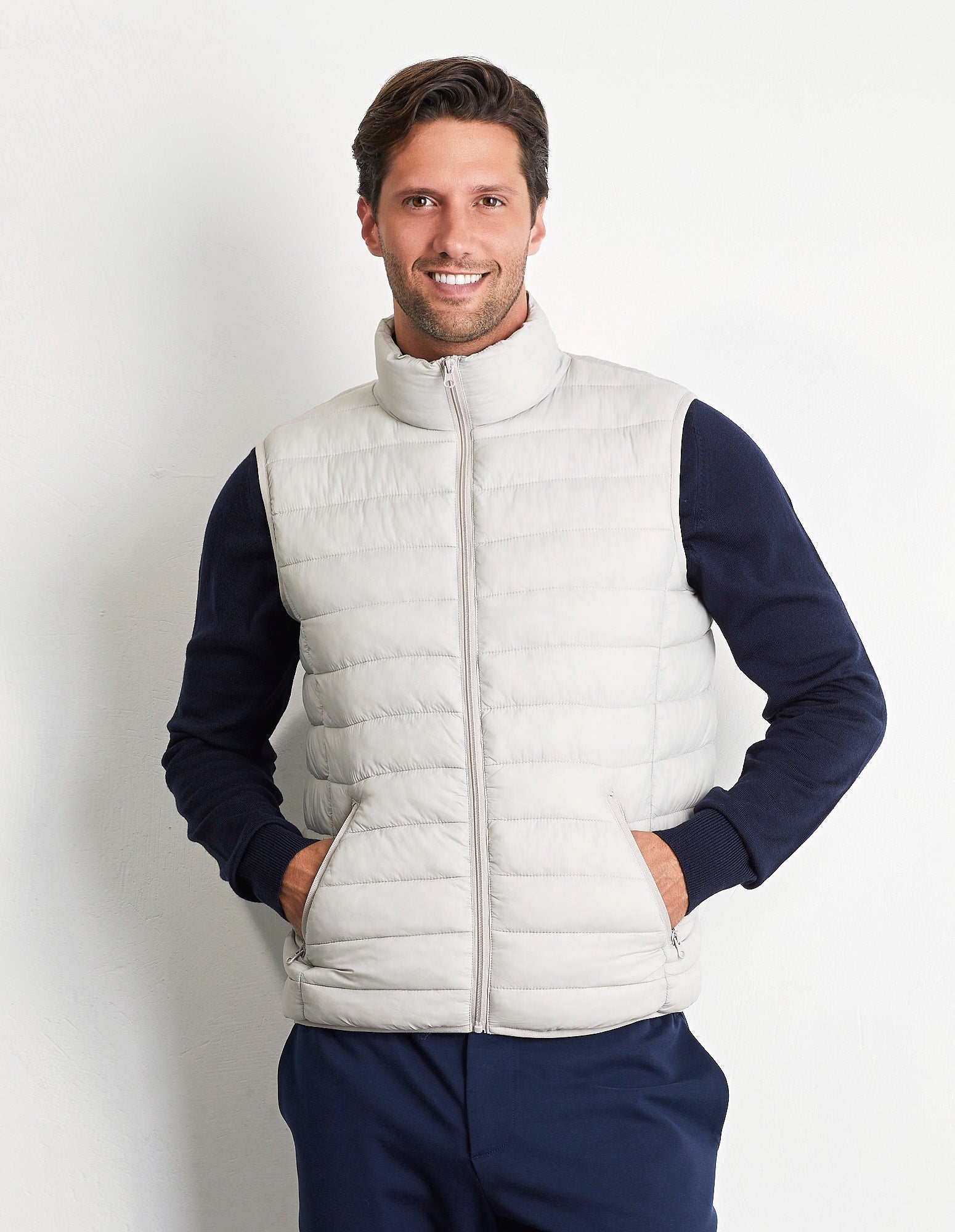 Gilet trapuntato con tasche Easy Living