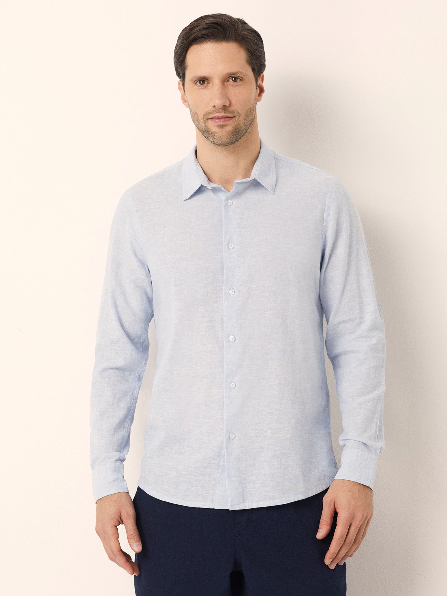 Camicia da uomo con colletto classico Cotton Linen