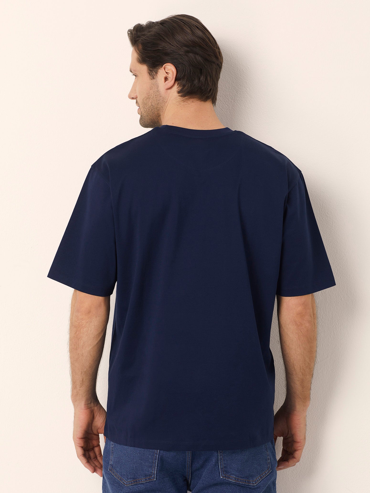 T-shirt girocollo da uomo in cotone Premium Cotton