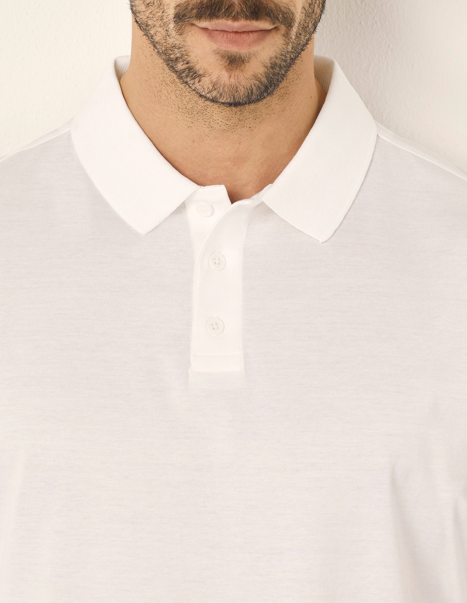 T-shirt taglio polo da uomo in cotone Premium Cotton