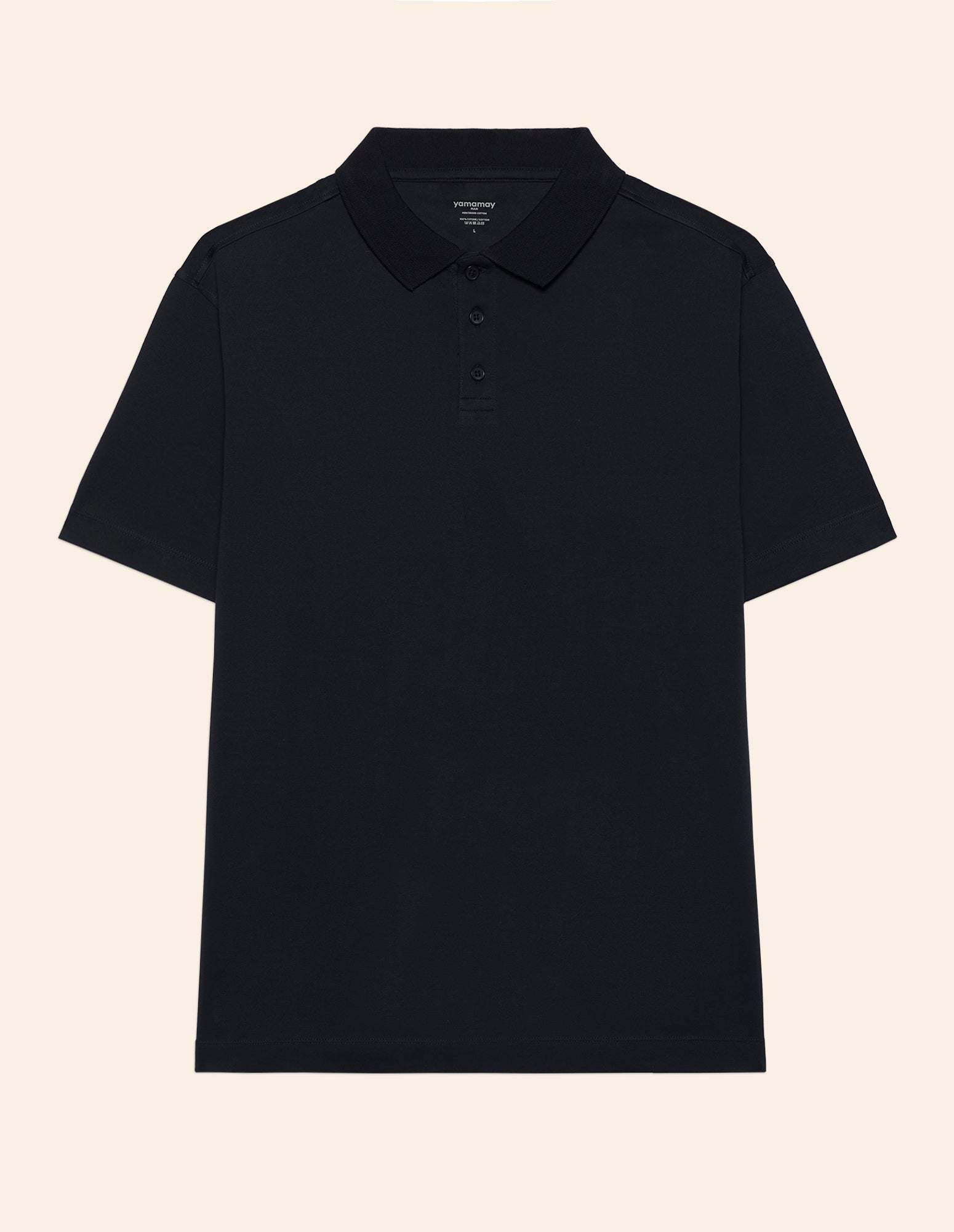 T-shirt taglio polo da uomo in cotone Premium Cotton