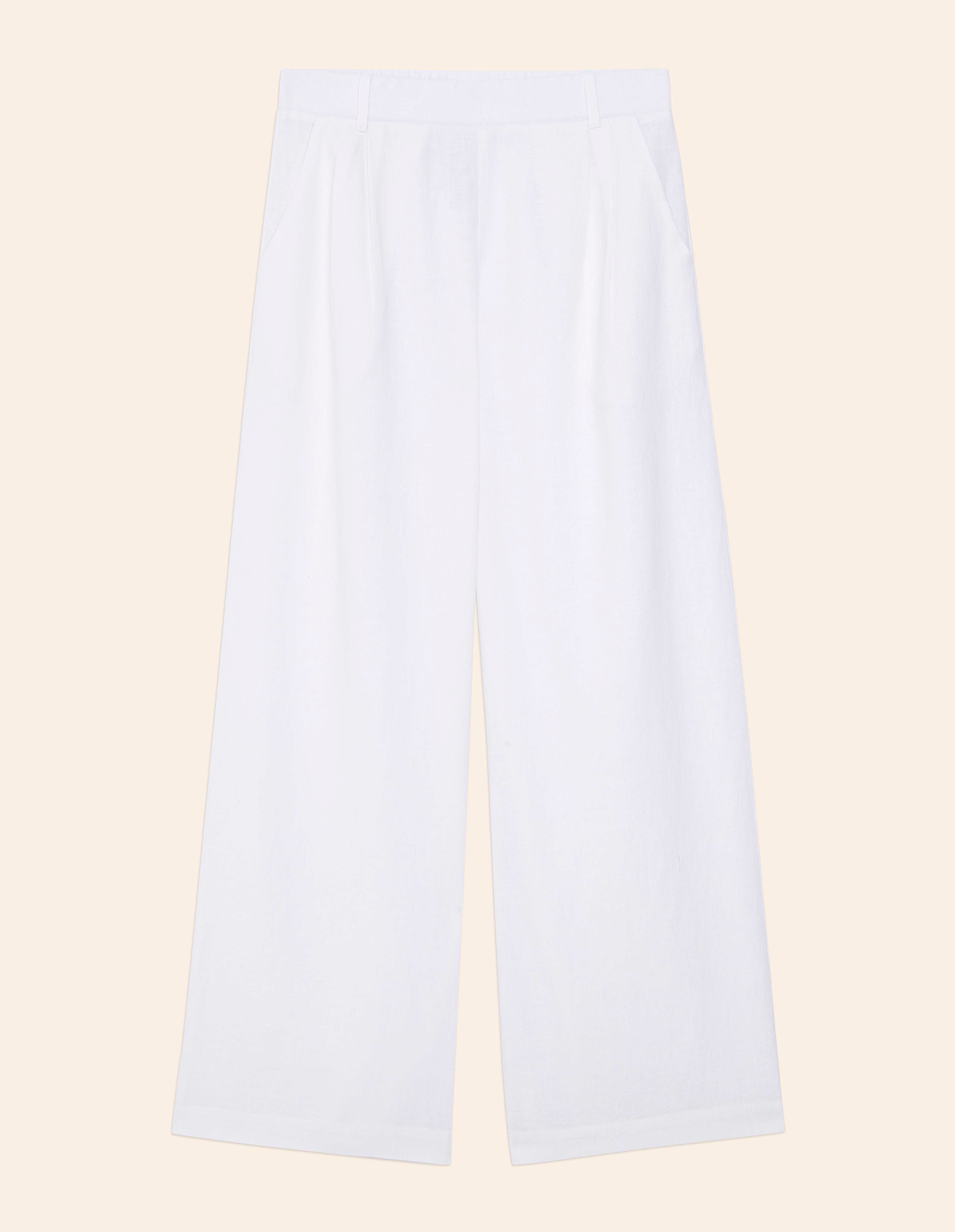 Pantalone lungo con pince Cotton Linen