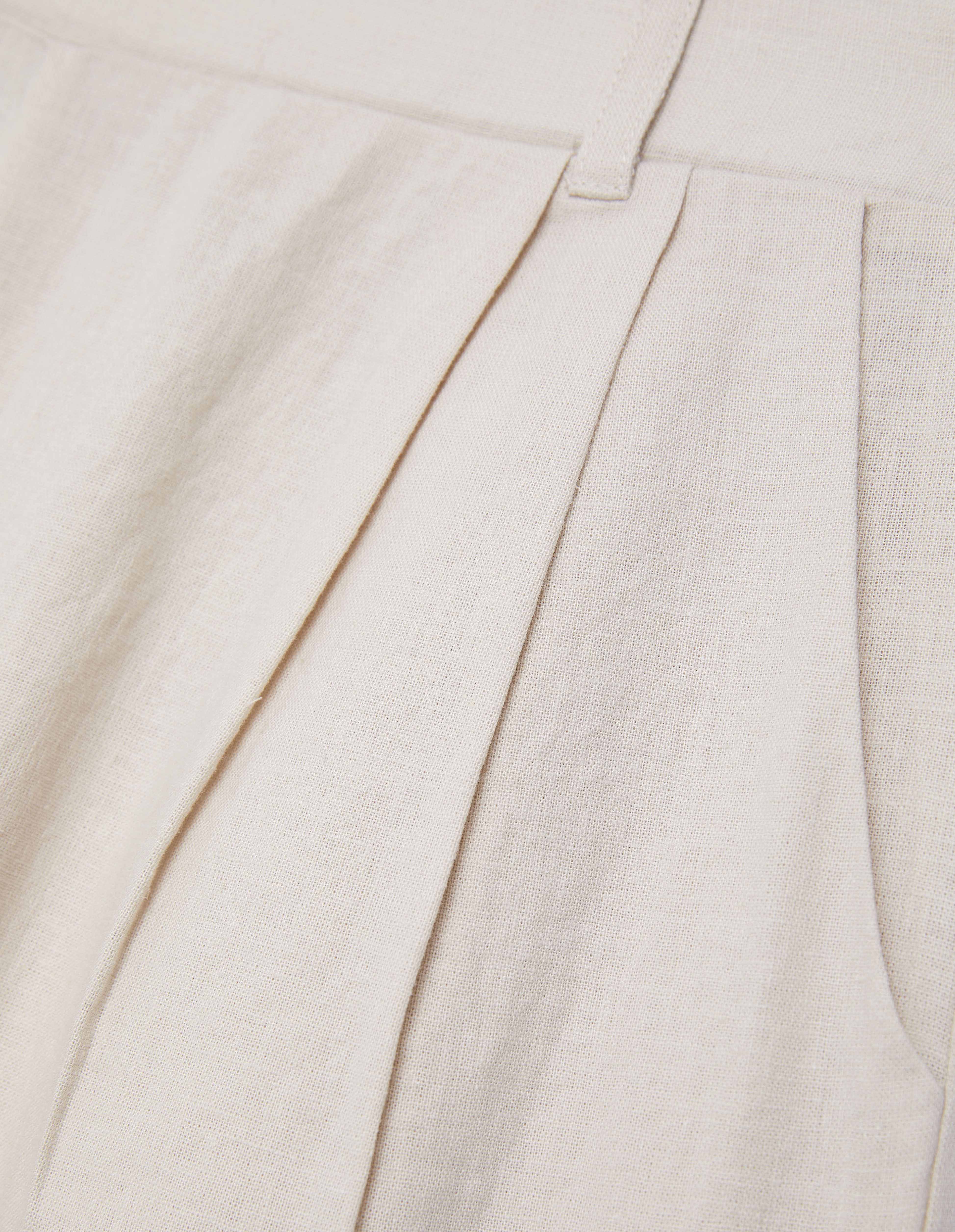 Pantalone lungo con pince Cotton Linen
