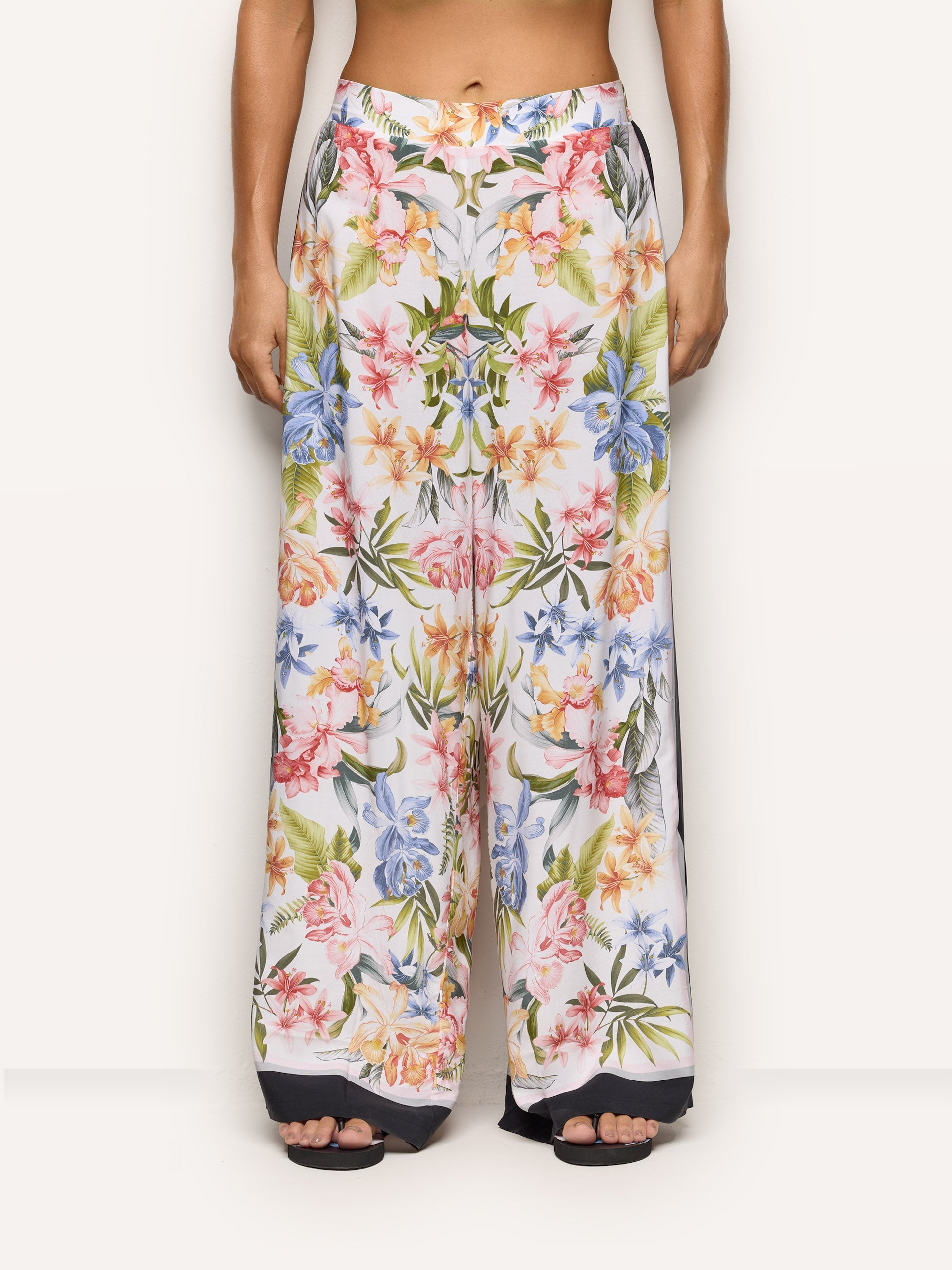 Pantalone lungo in tela di viscosa LENZING™ ECOVERO™ - Tahiti