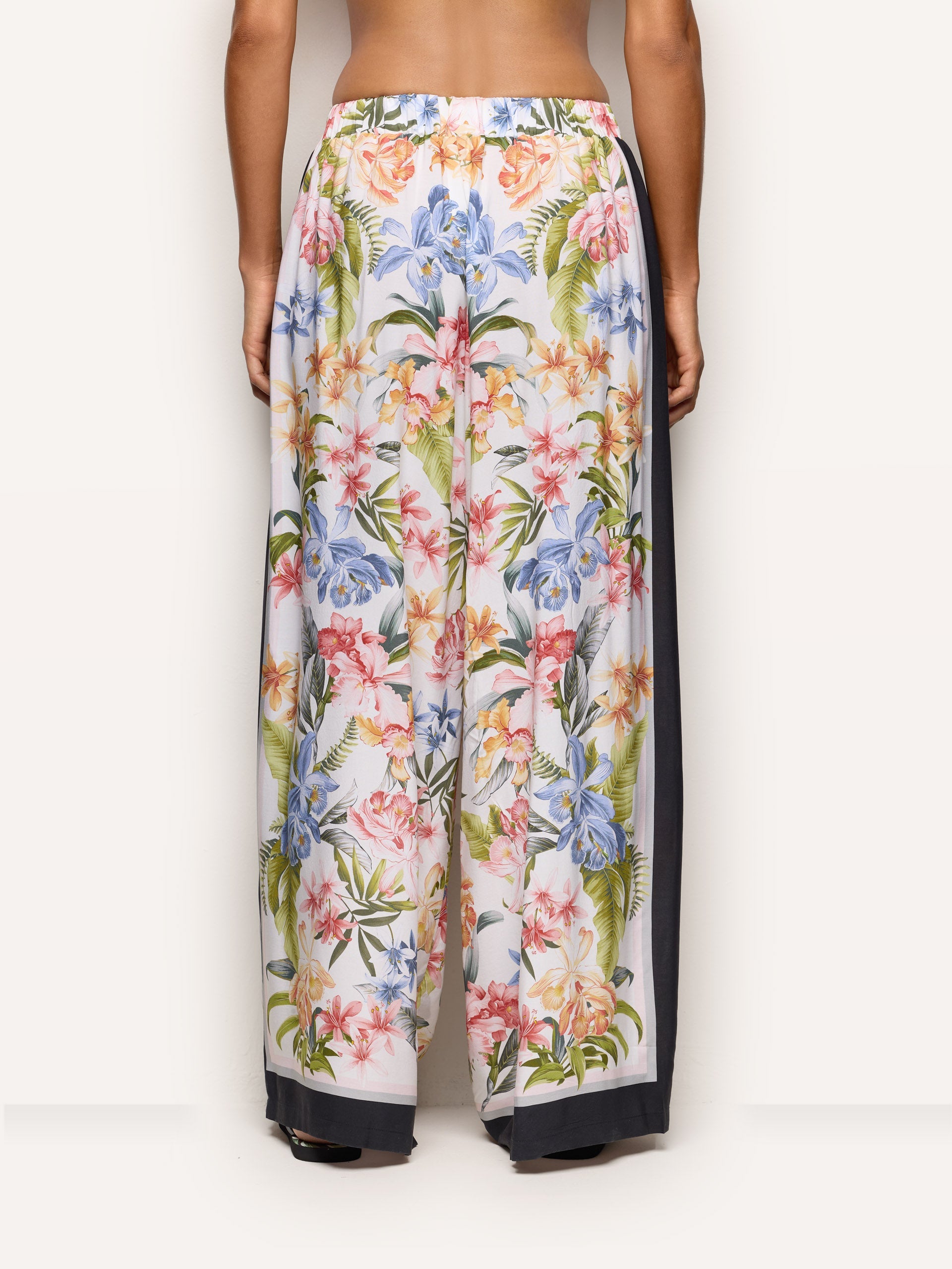 Pantalone lungo in tela di viscosa LENZING™ ECOVERO™ - Tahiti