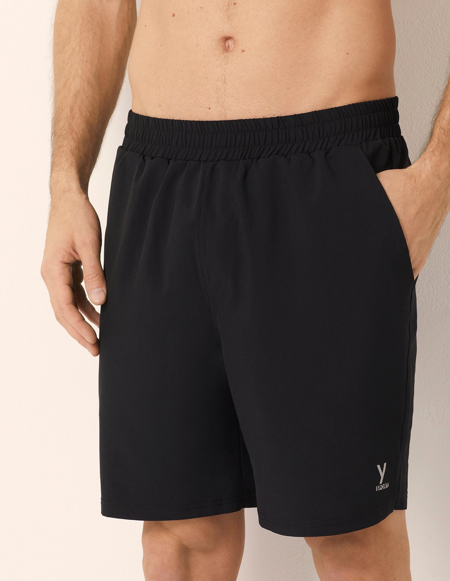 Bermuda materiale tecnico elasticizzato con logo Yamamay Sport
