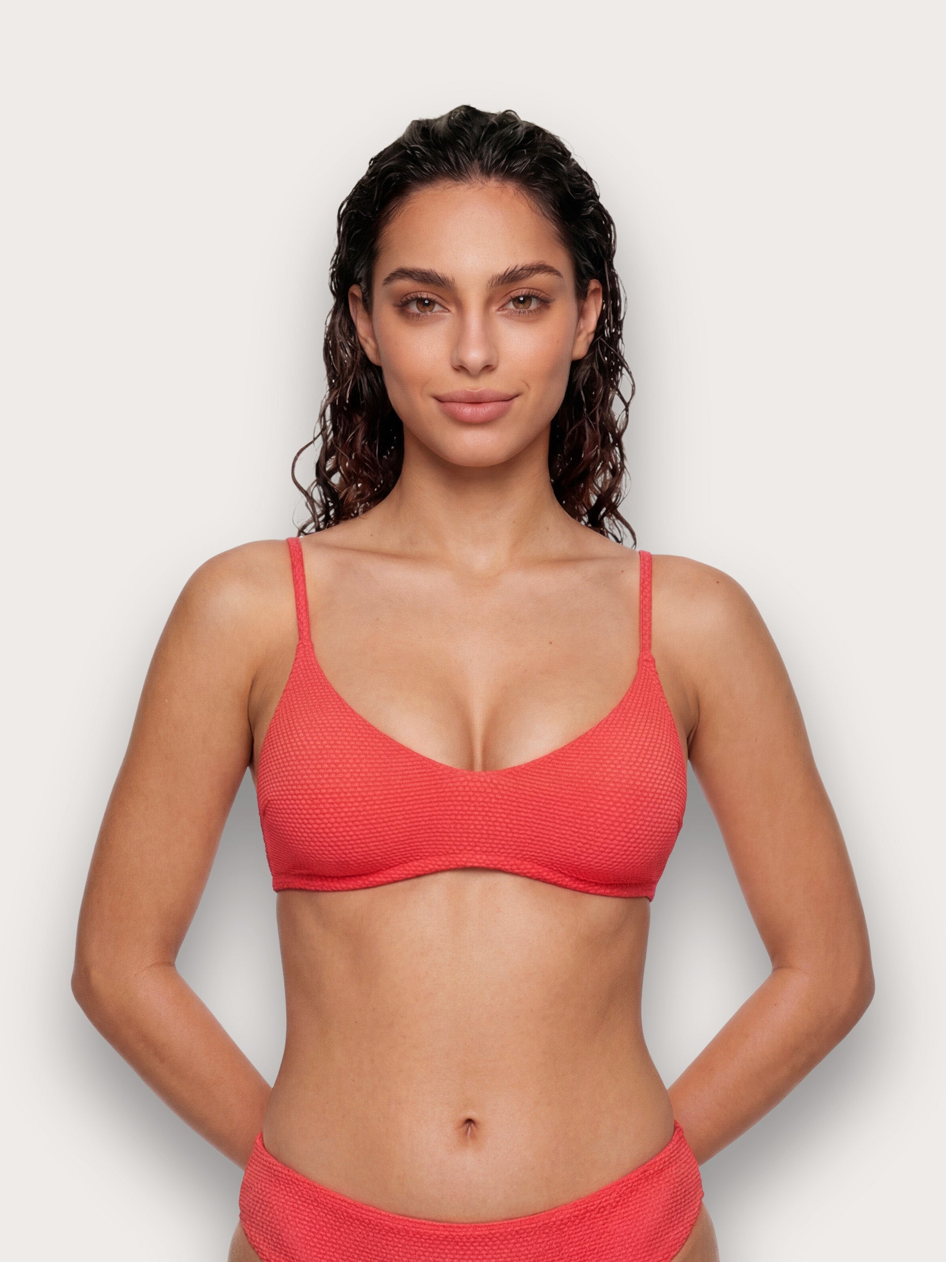 Costume bralette imbottita - Textured