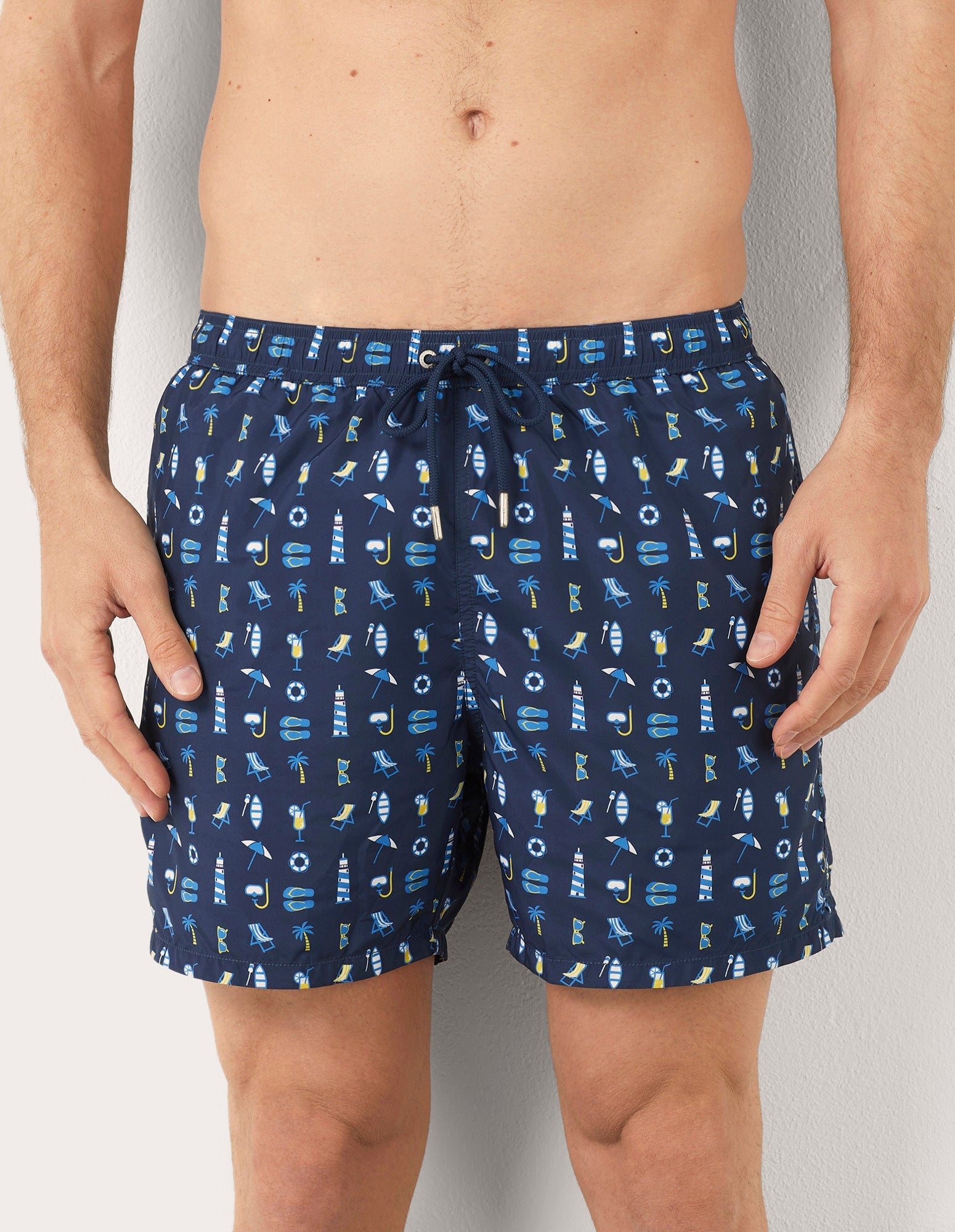Costume boxer da uomo con elementi marini Marina I