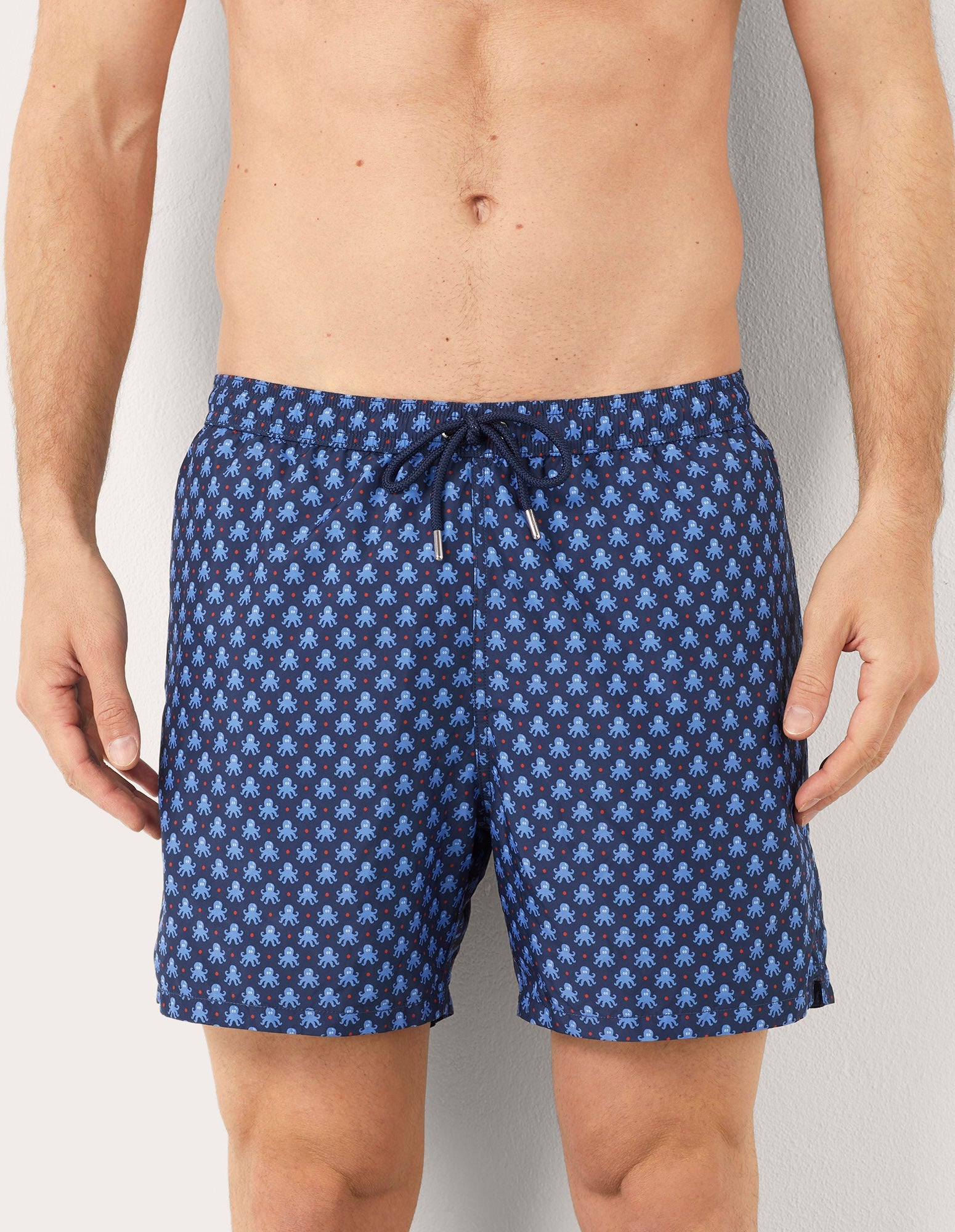 Costume boxer da uomo con stampa polipi Marina