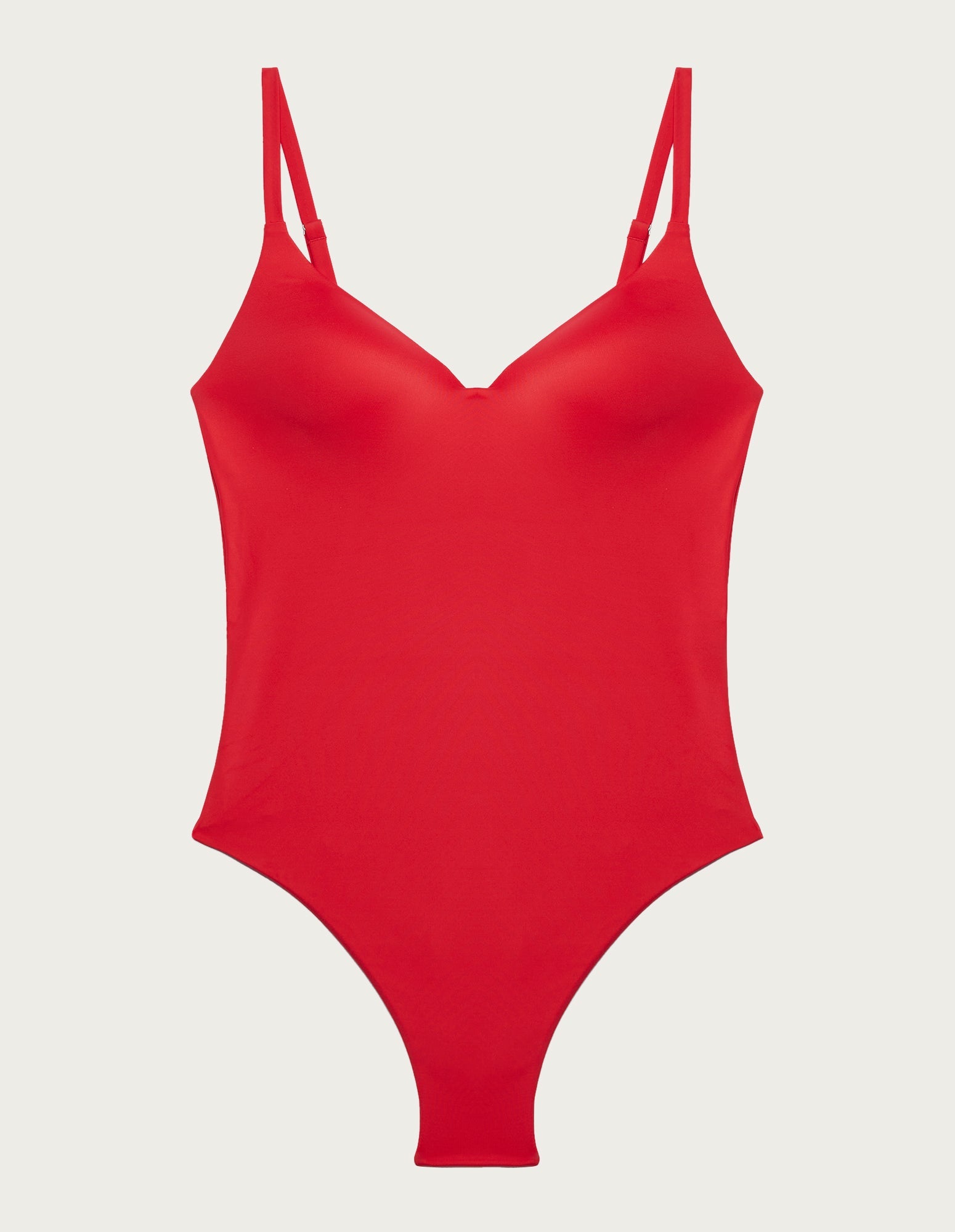 Costume intero rosso con coppe leggermente imbottite Essentials