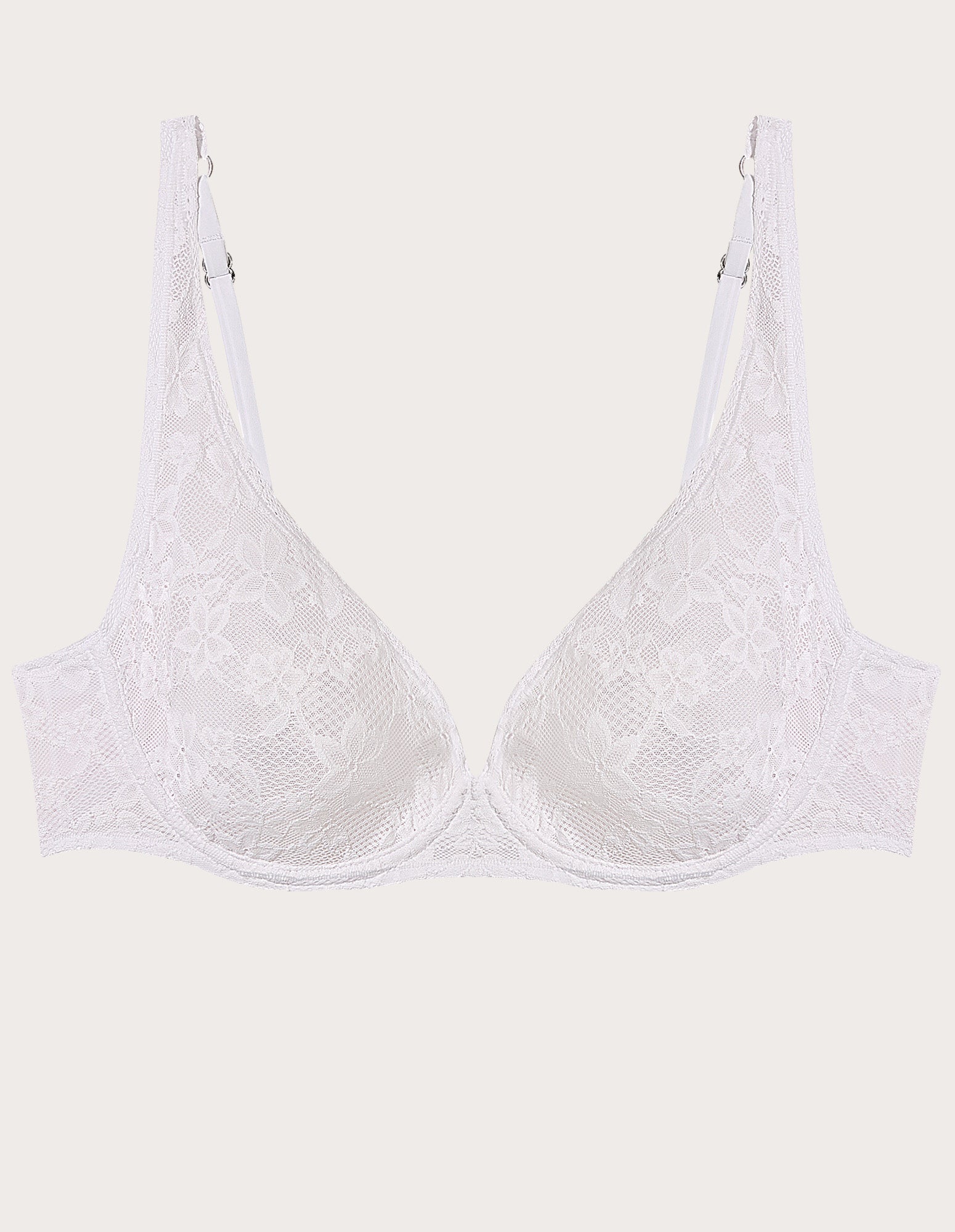 Balconcino a vela bianco con ferretto Stretch Lace
