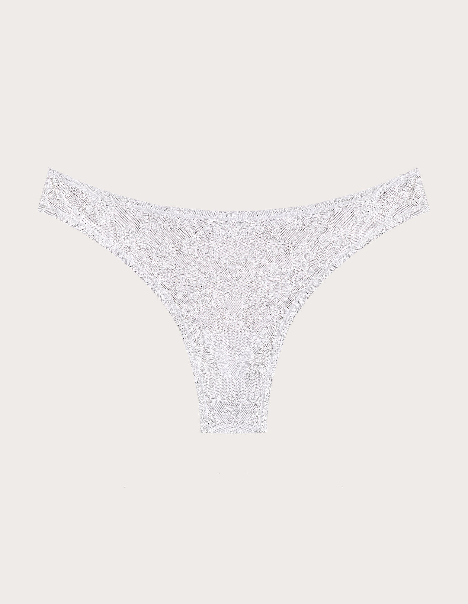 Brasiliana bianca in pizzo elasticizzato Stretch Lace