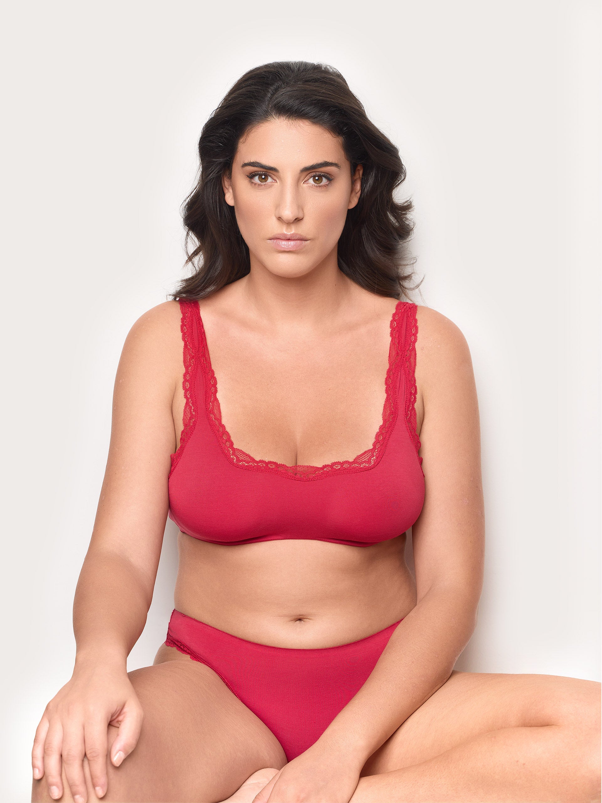 Bralette sfoderata con ferretto flessibile TENCEL™ Modal con seta