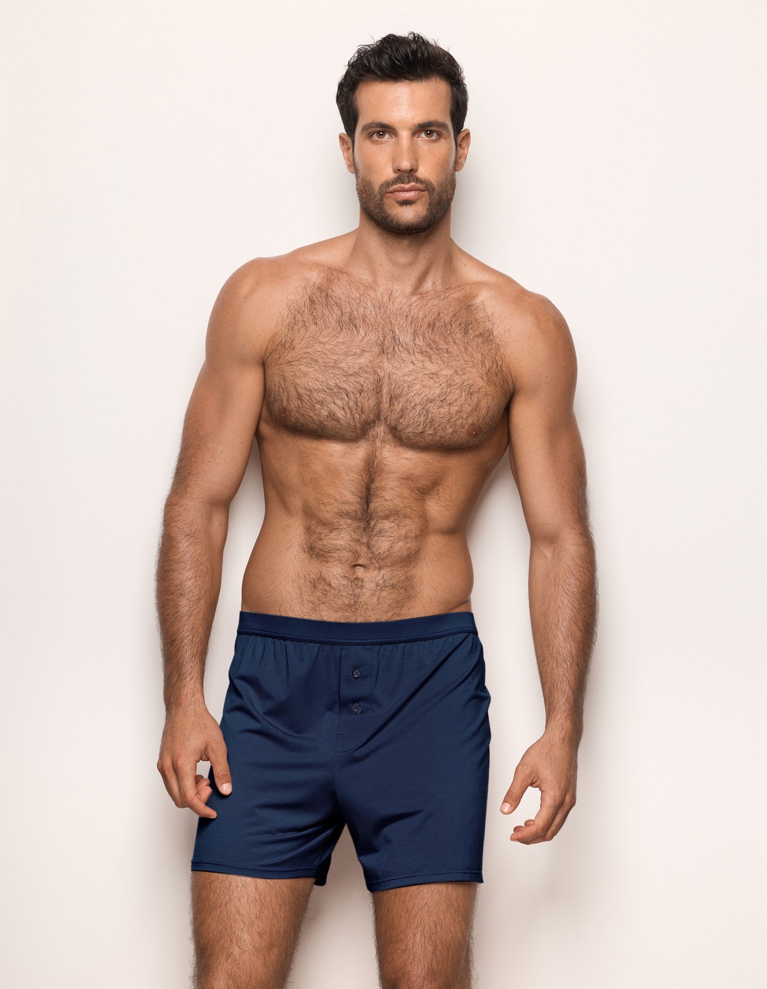 Boxer con bottoni in TENCEL™ Modal Cotone e Seta
