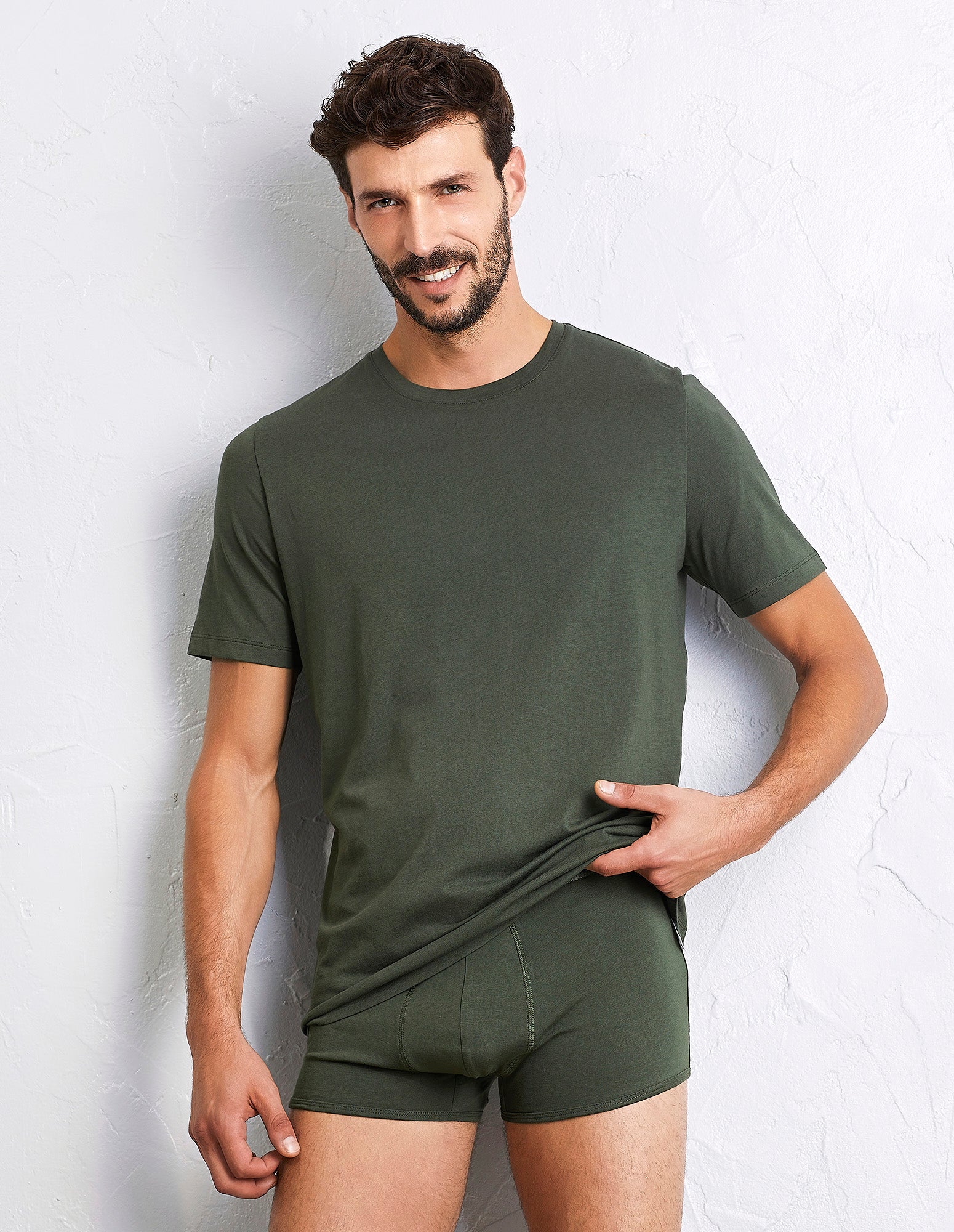 Maglia girocollo a maniche corte in cotone Supima Luxury