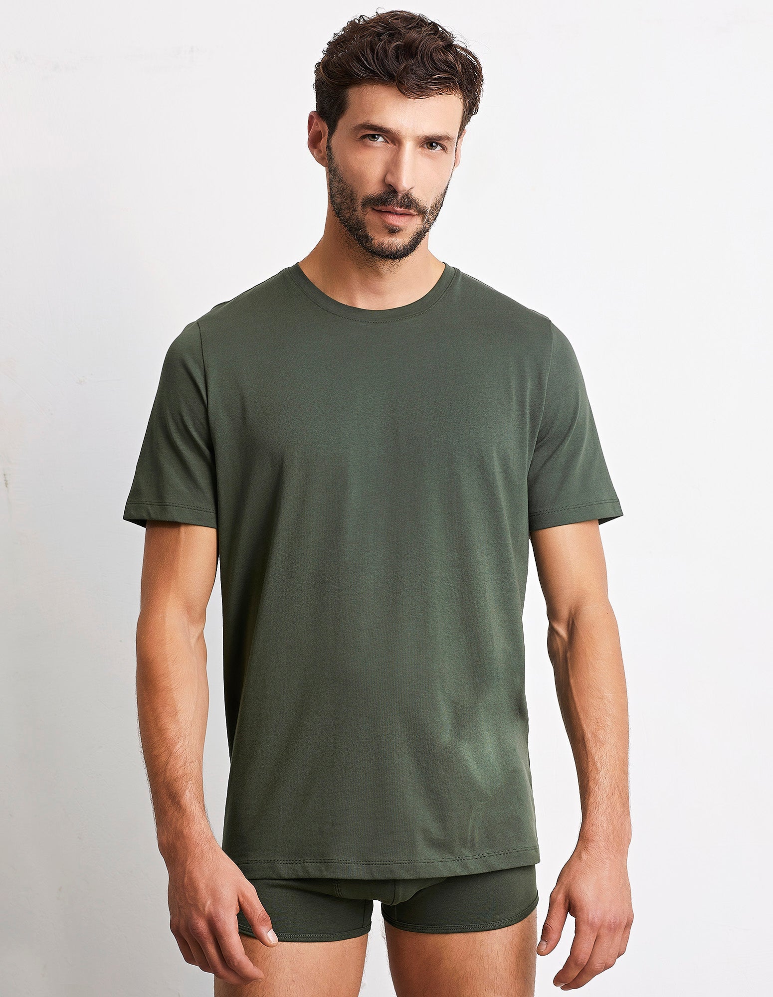 Maglia girocollo a maniche corte in cotone Supima Luxury