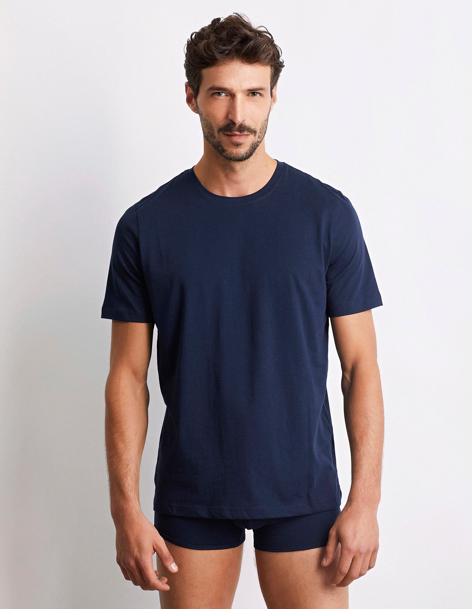 T-shirt girocollo uomo in cotone Supima Luxury