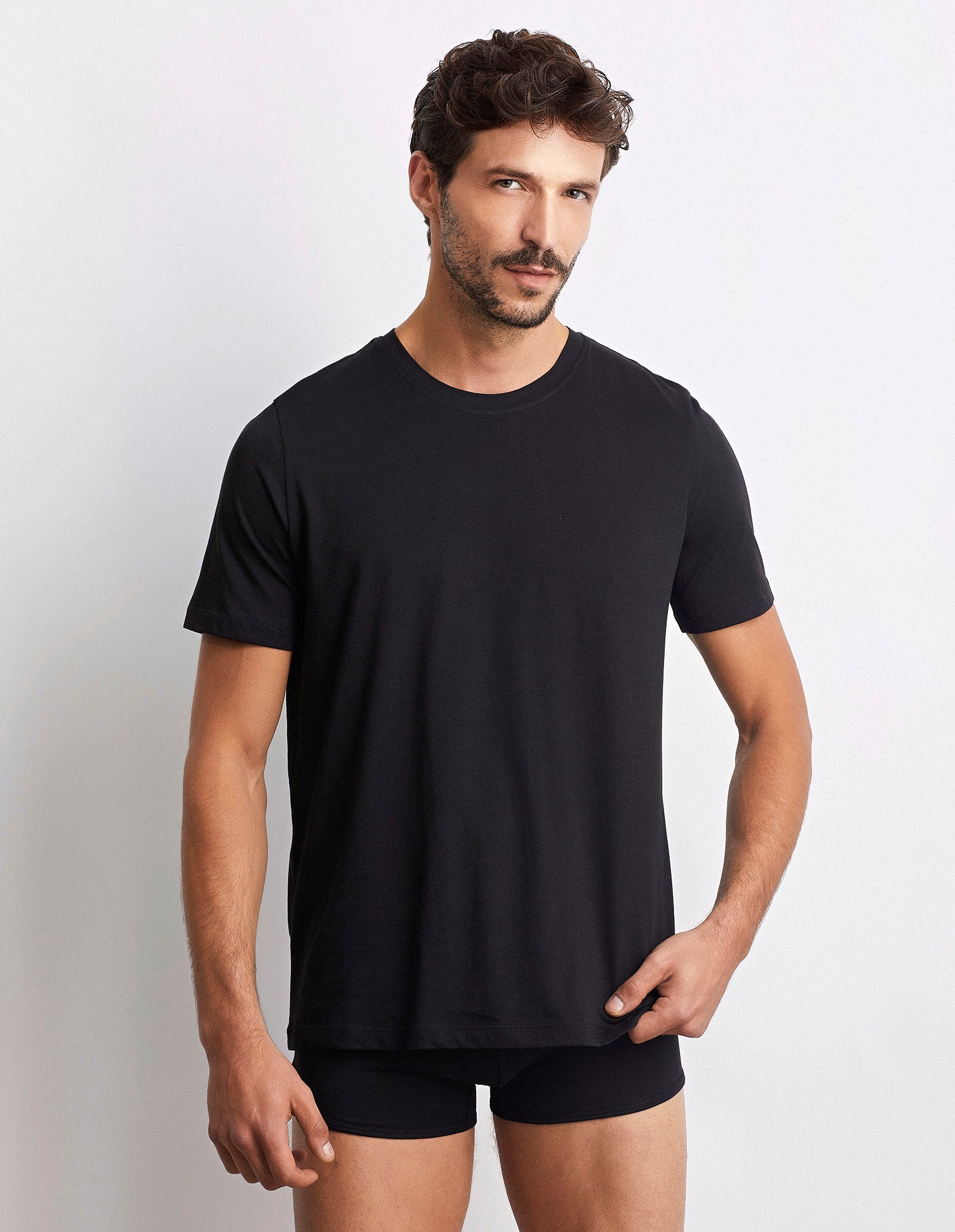 T-shirt girocollo uomo in cotone Supima Luxury