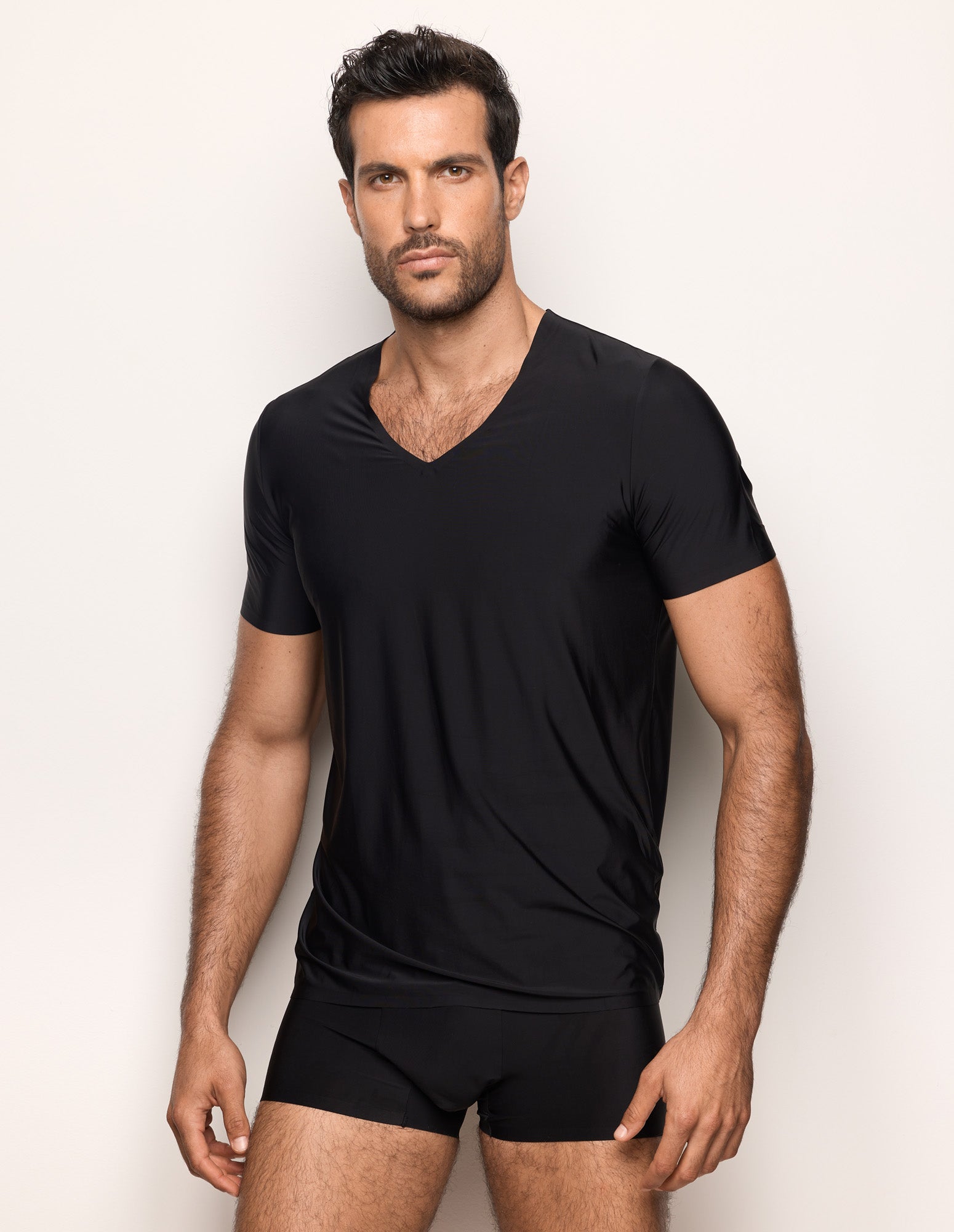Maglia micro-fibra scollo a V Invisible