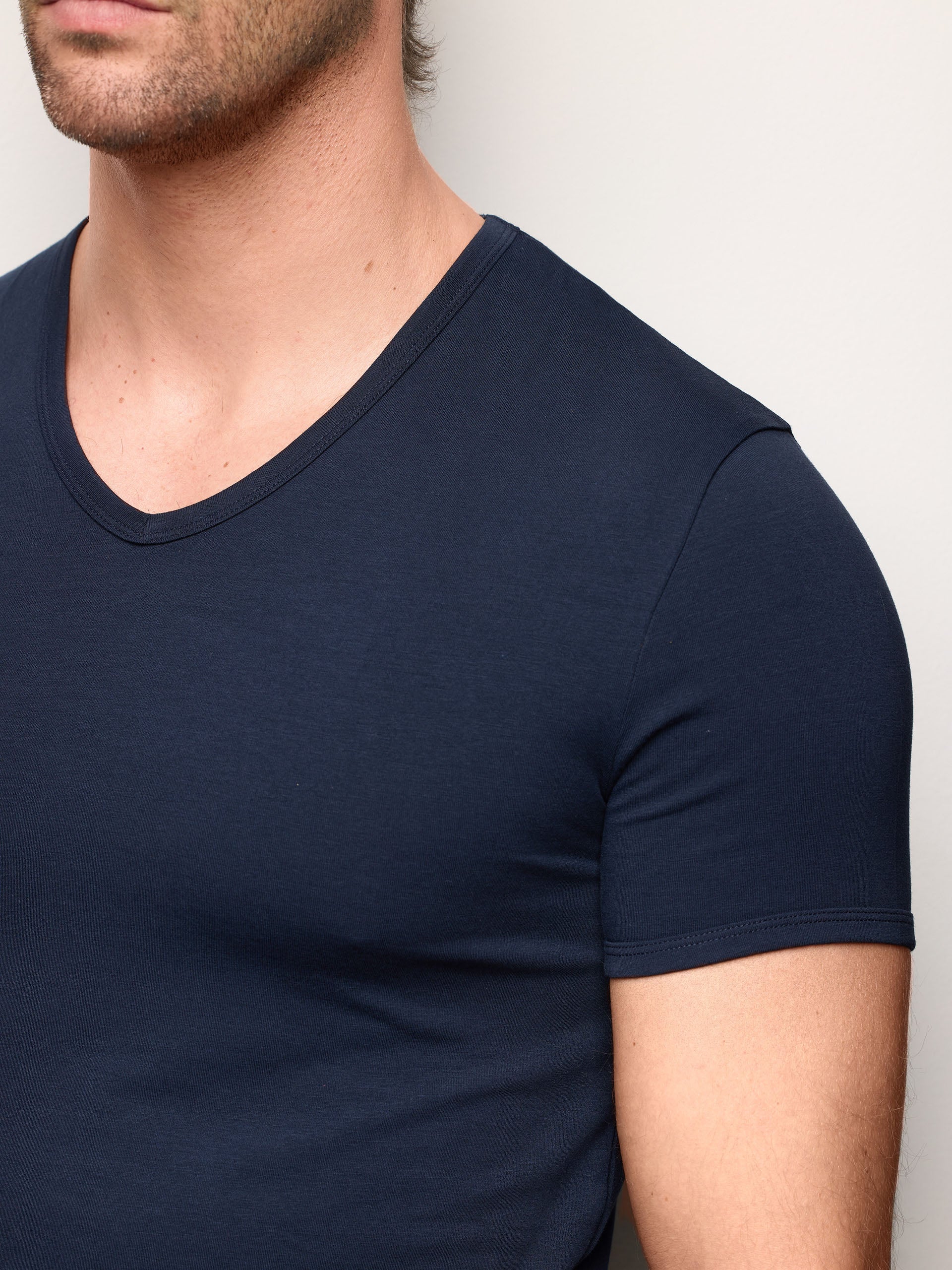 Maglia scollo V jersey di cotone - New Simply