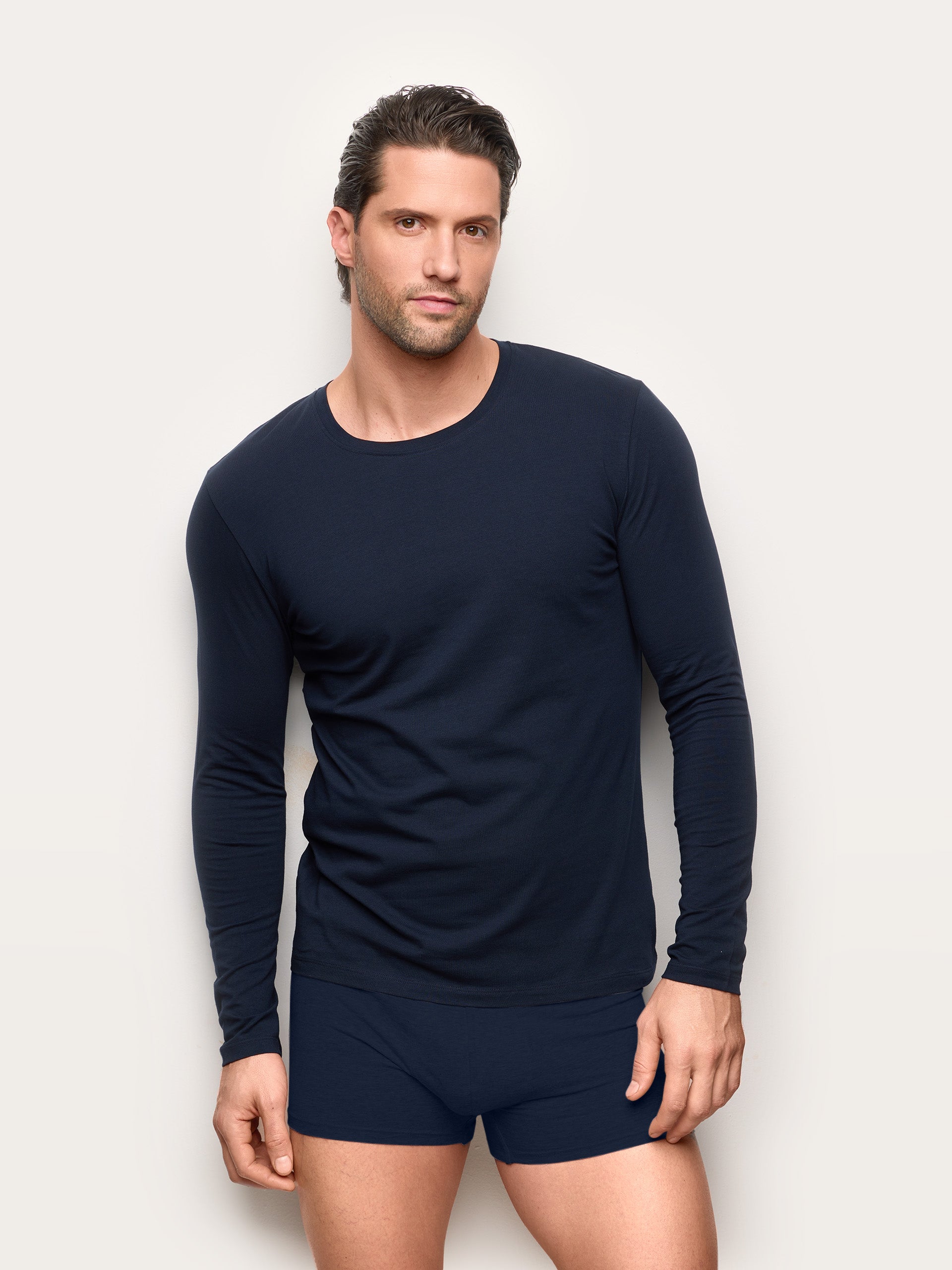 Maglia girocollo manica lunga jersey di cotone - New Simply