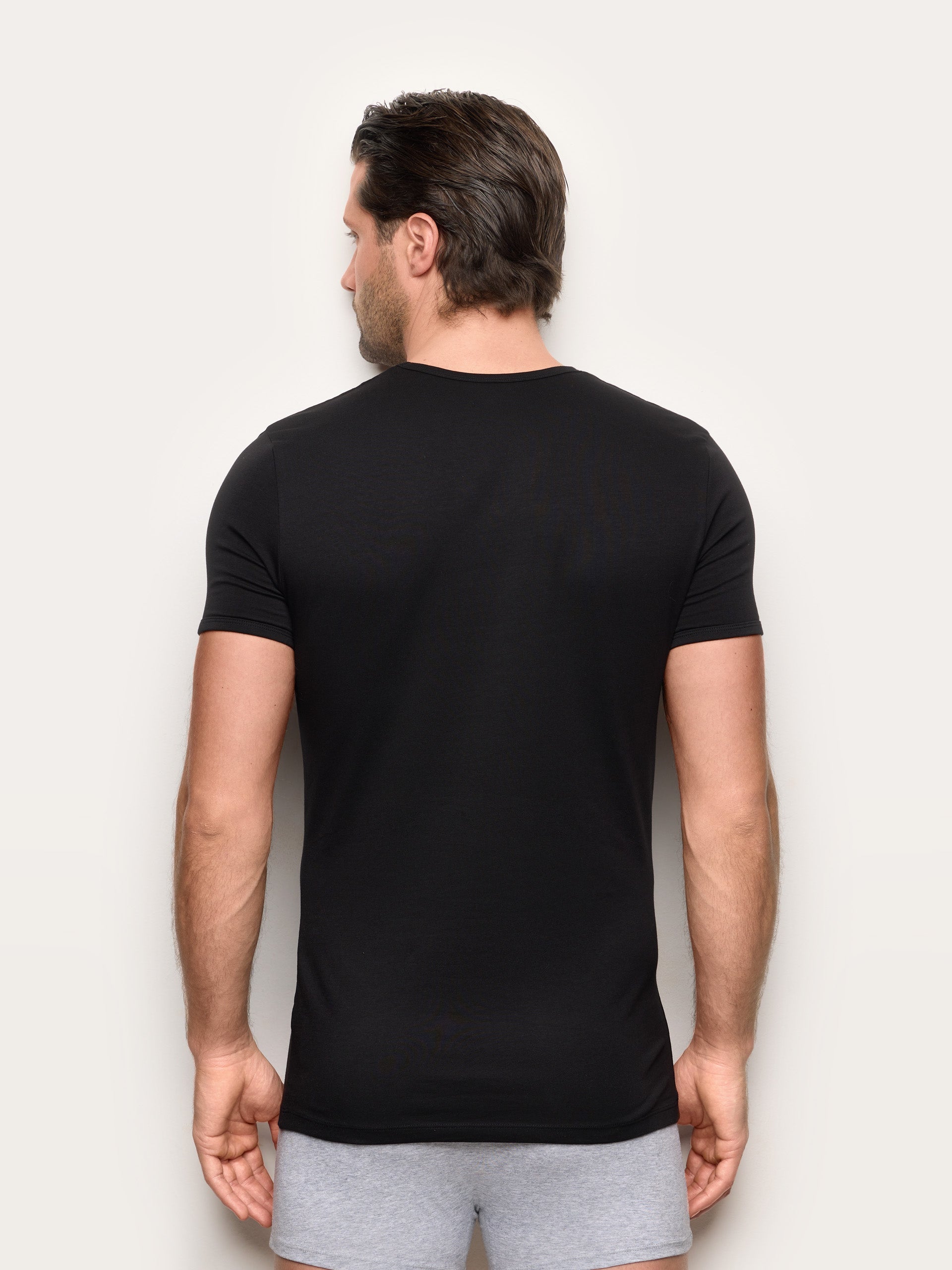 Maglia scollo a V uomo in cotone Supima Luxury