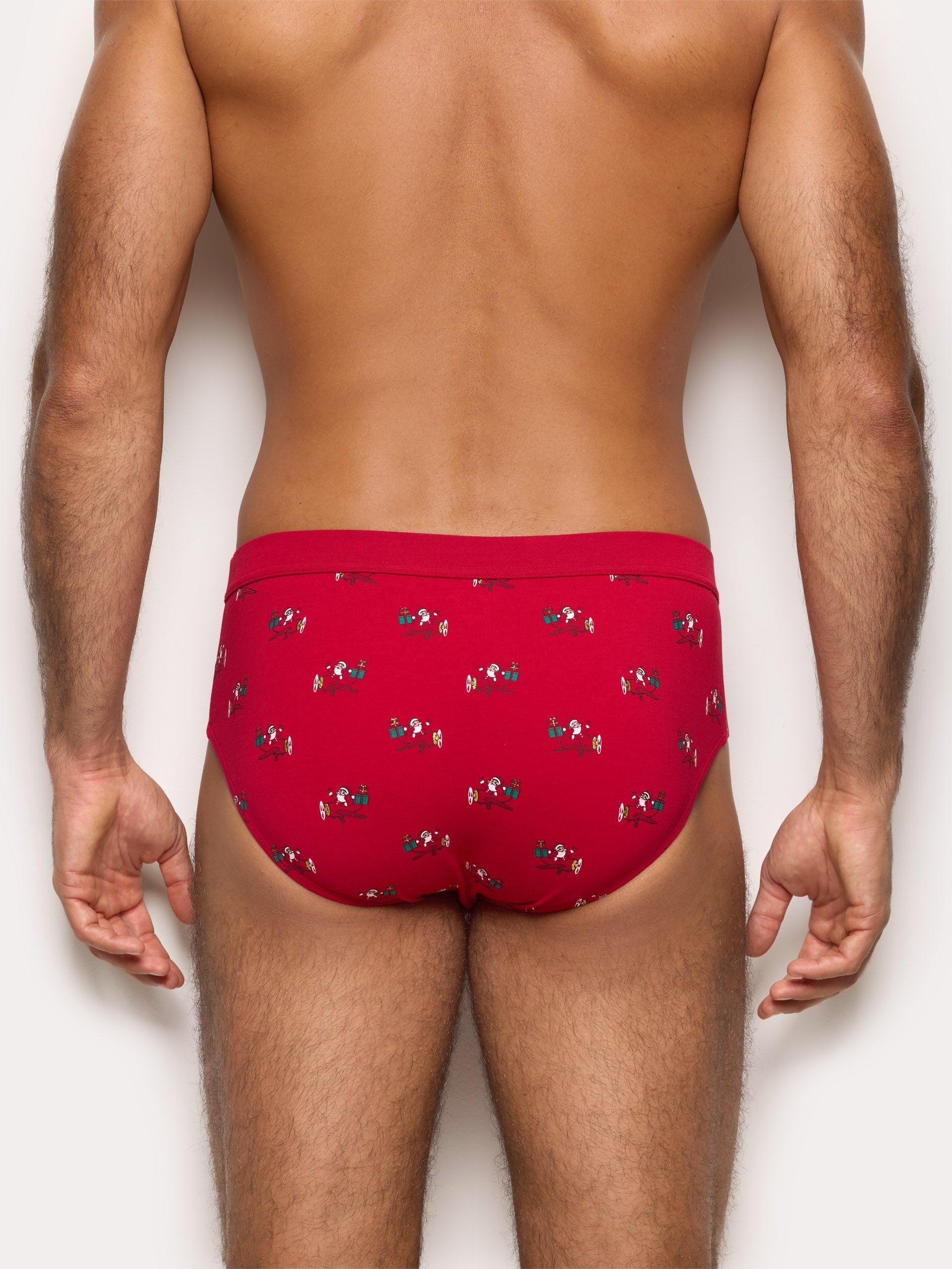 Slip rosso con Babbo Natale Hello Xmas