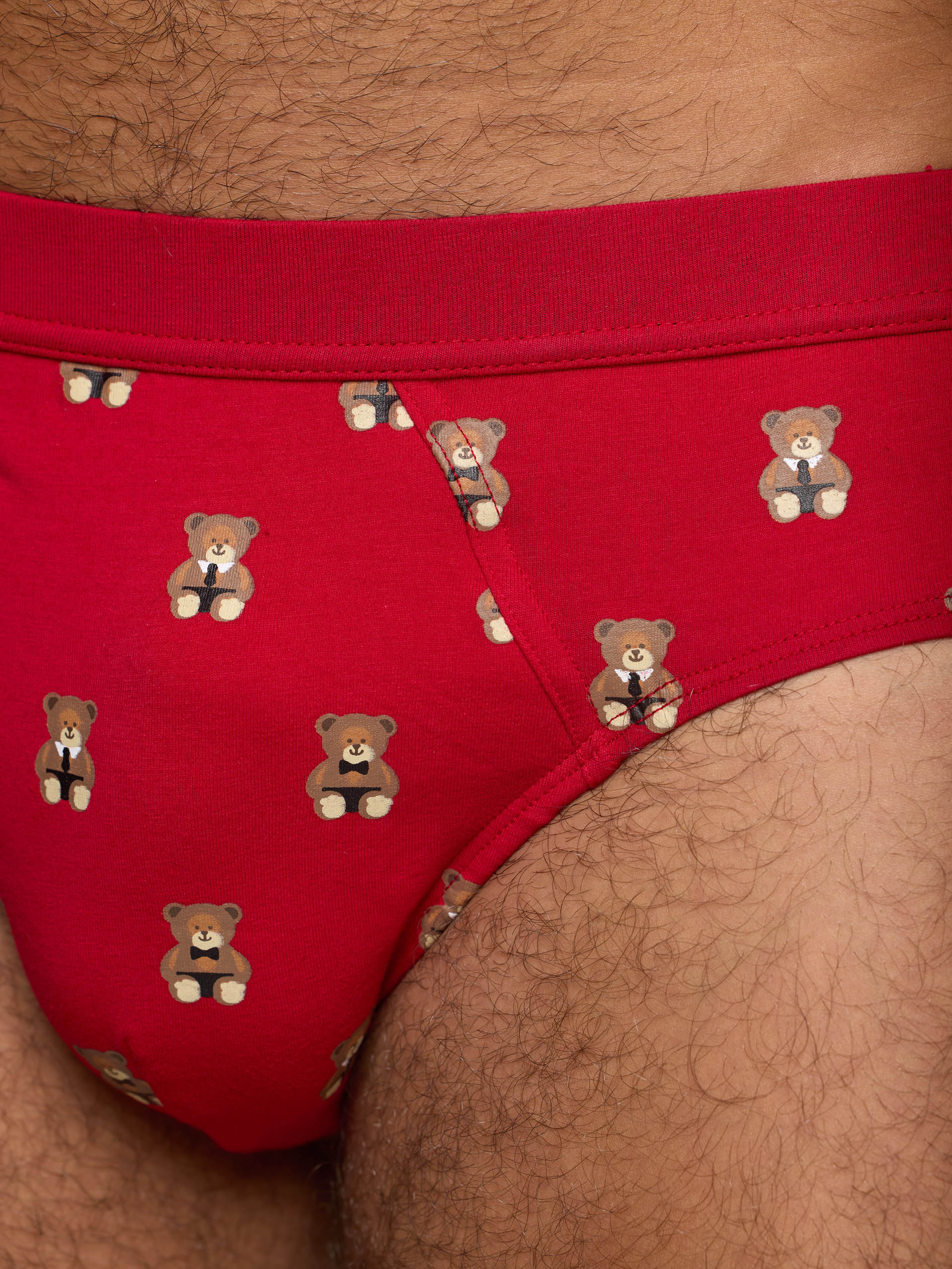 Slip rosso con orsetti Hello Xmas