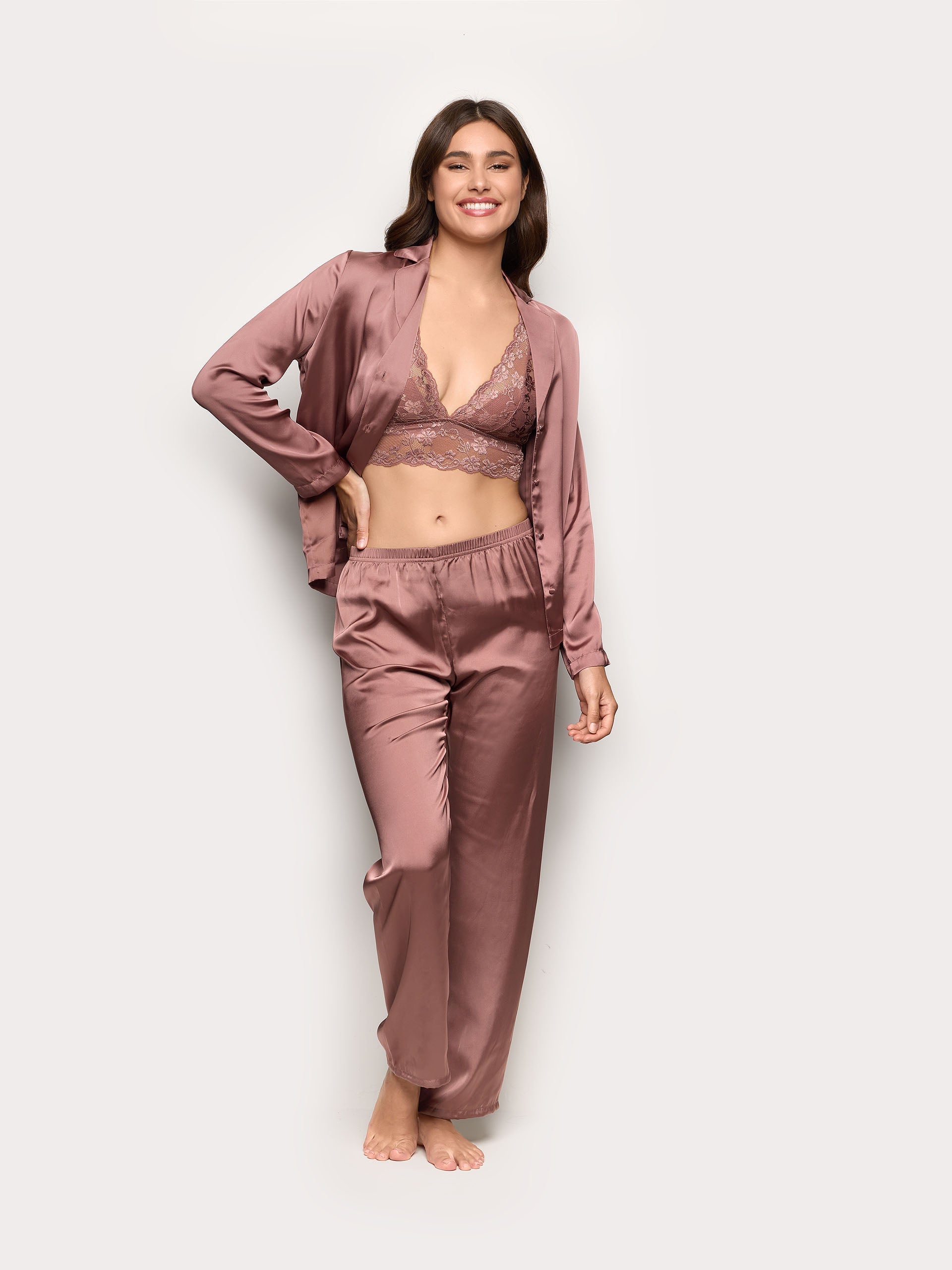 Pantalone lungo in raso - Primula Color