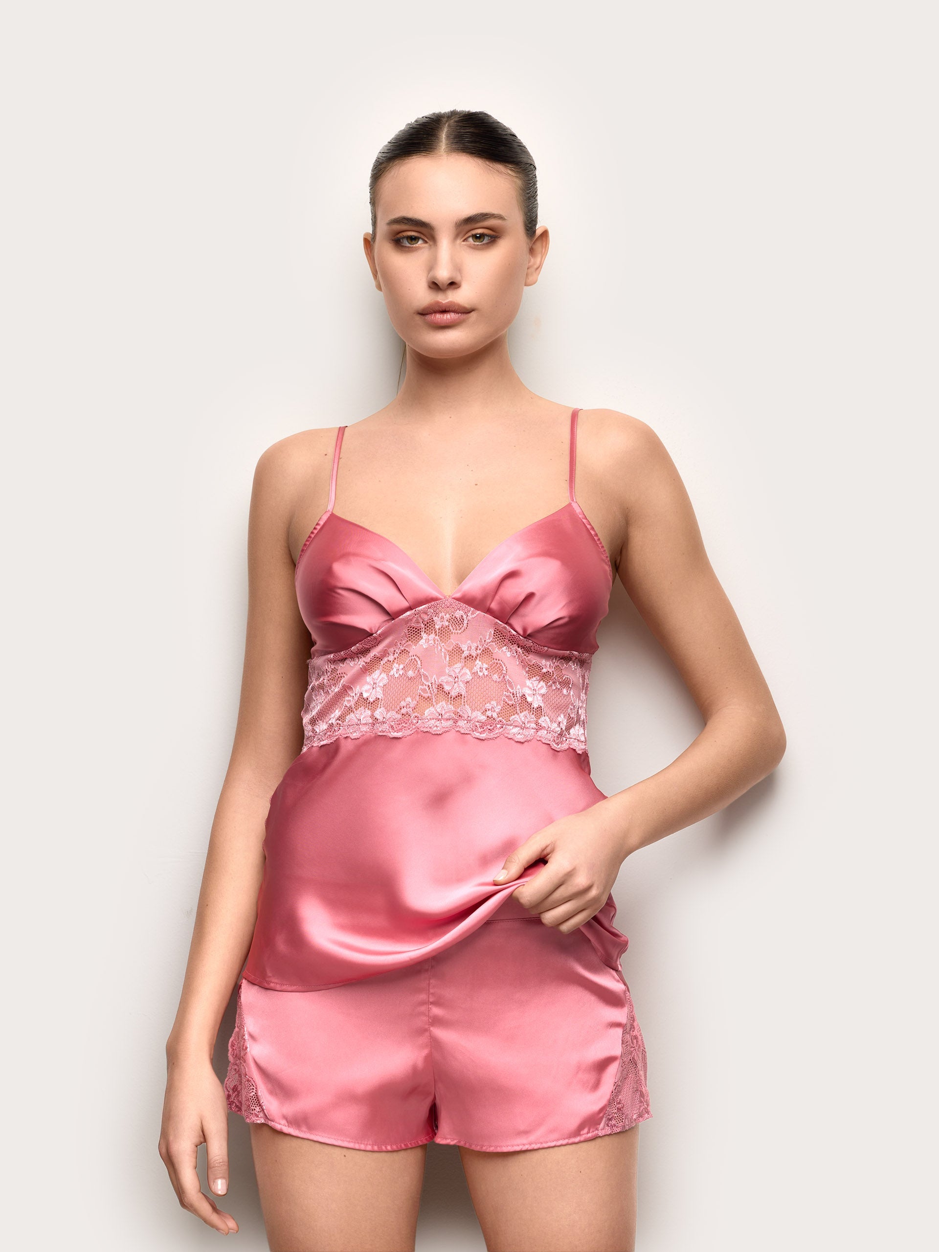 Culotte in raso e pizzo  -  Primula Color