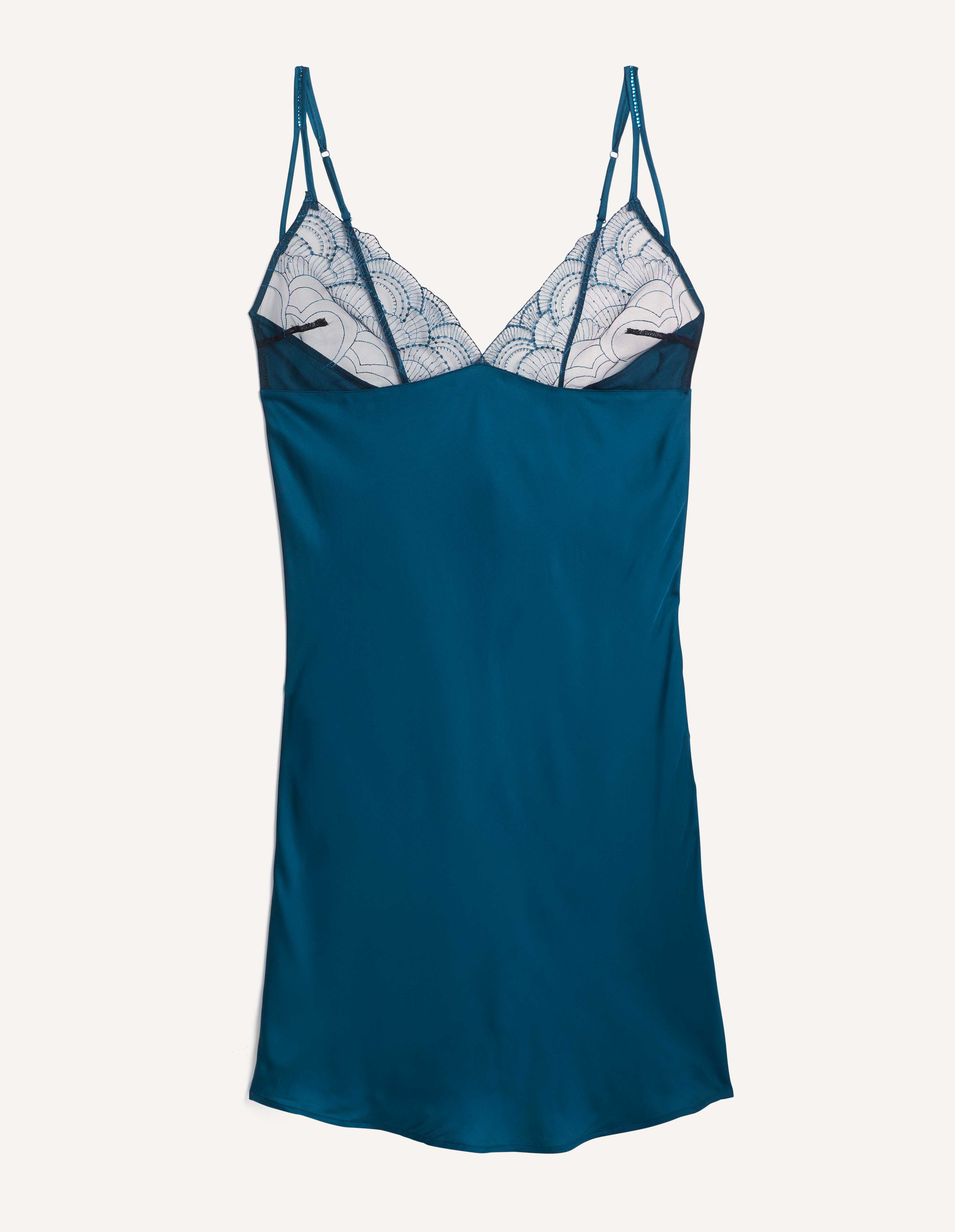 Sottoveste in raso di viscosa Emerald Touch