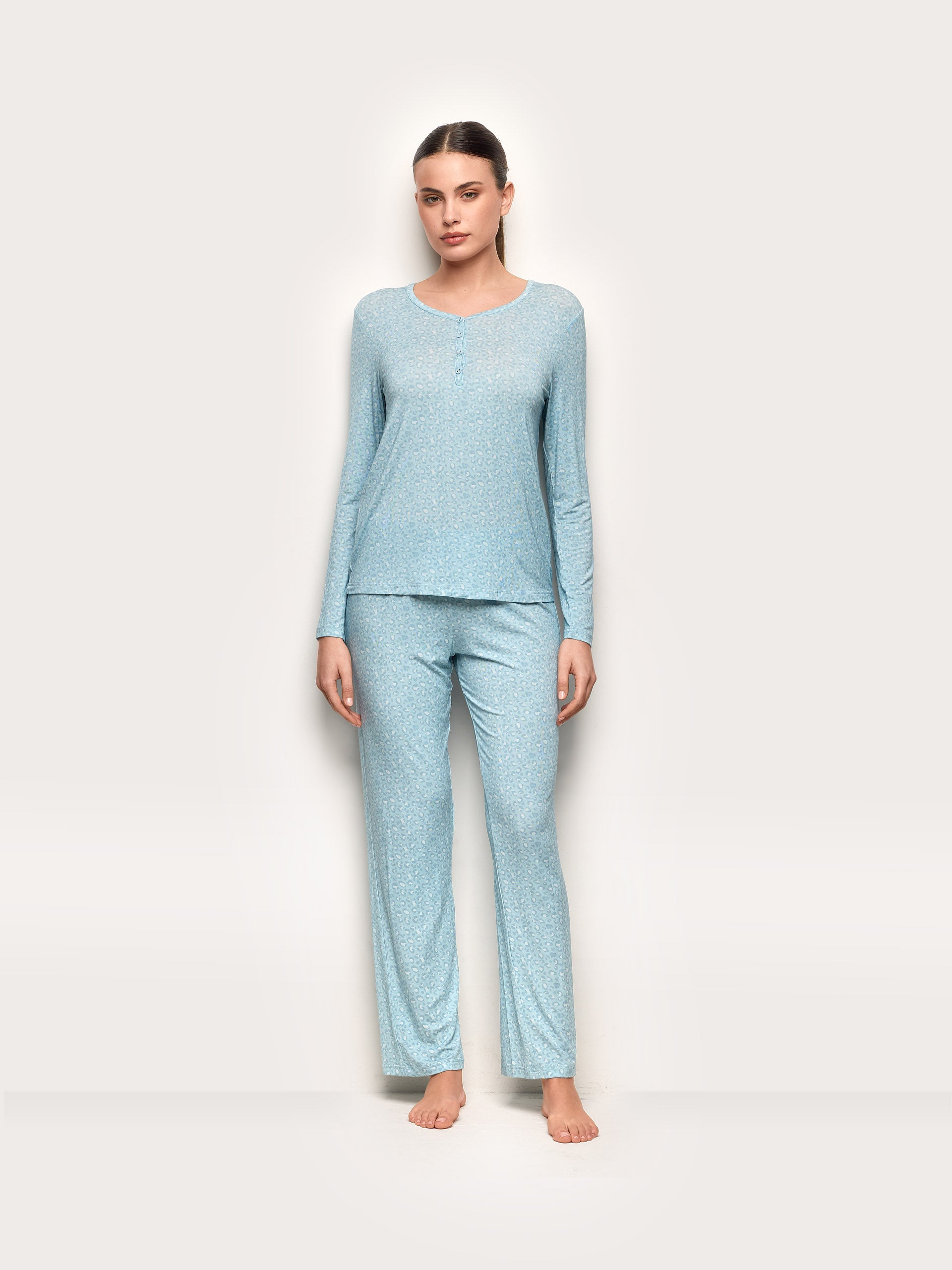 Pantalone lungo con TENCEL™ Modal Leopard