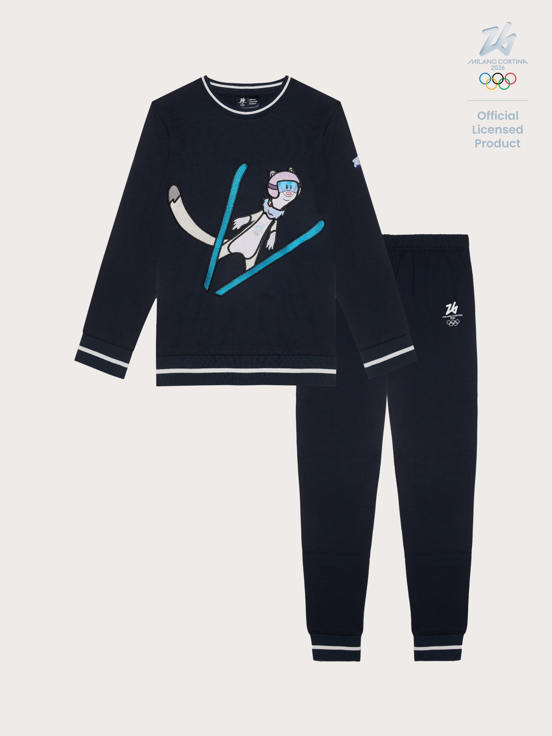Pigiama lungo in cotone bambini Milano Cortina 2026®