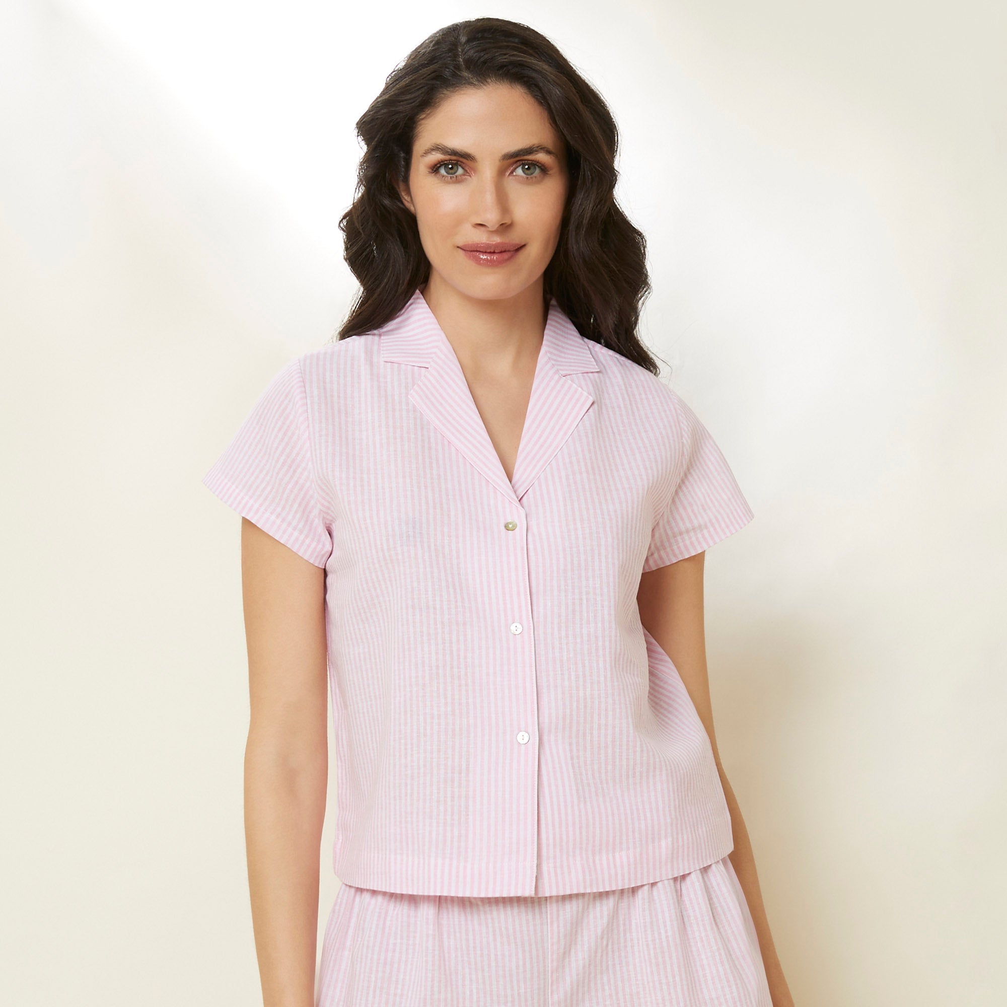 Maglia aperta manica corta - Cotone & Lino