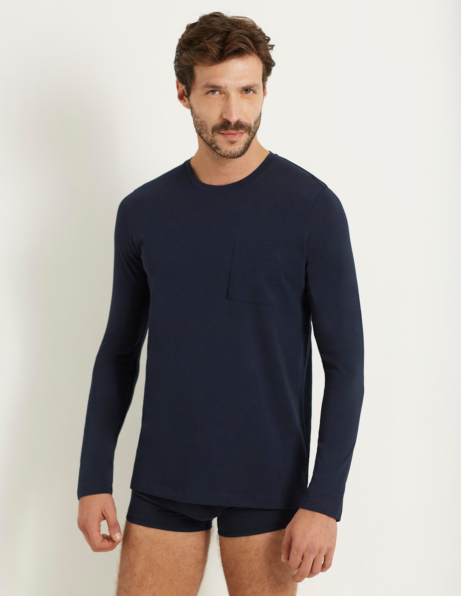Maglia manica lunga gircollo in cotone Superior Cotton