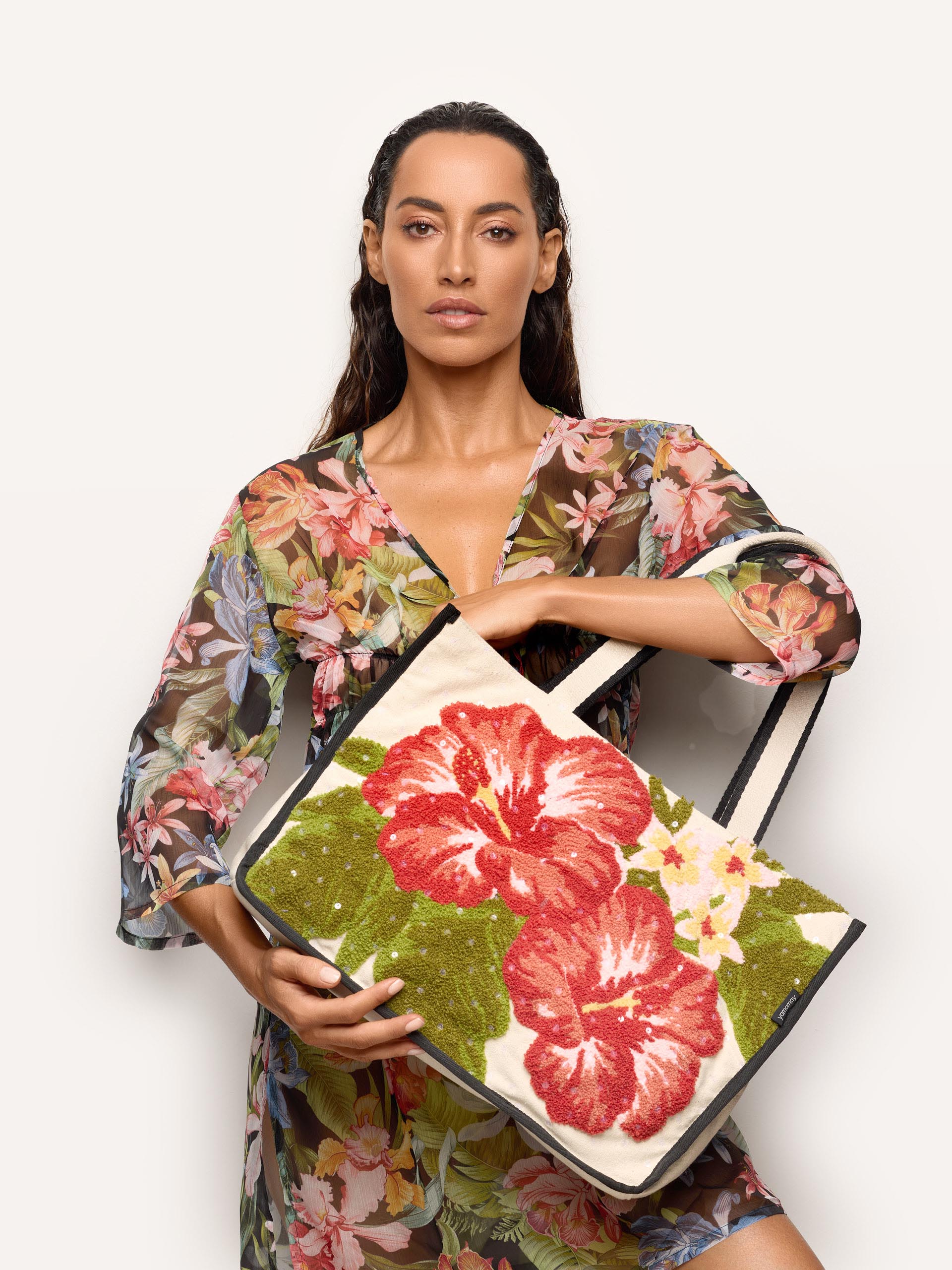 Borsa in canvas  42x31x18 cm - Tahiti