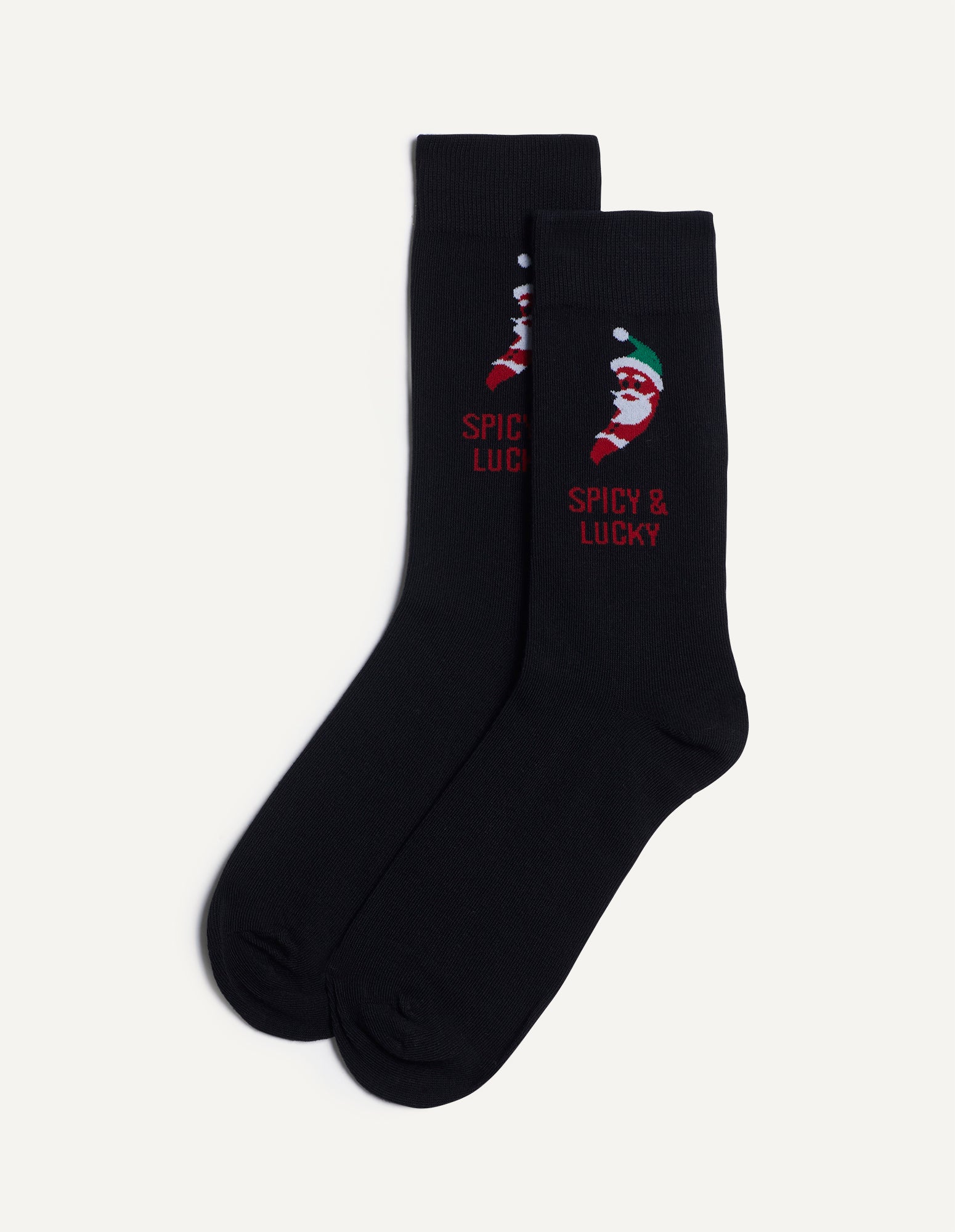Calze corte natalizie in maglia Hello Xmas