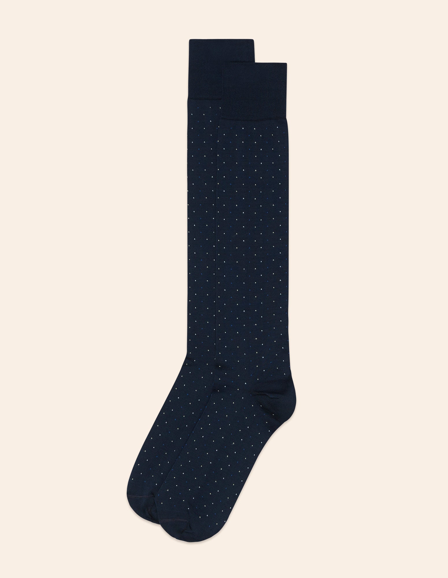 Calze lunghe uomo blu pois azzurri e bianchi Daily