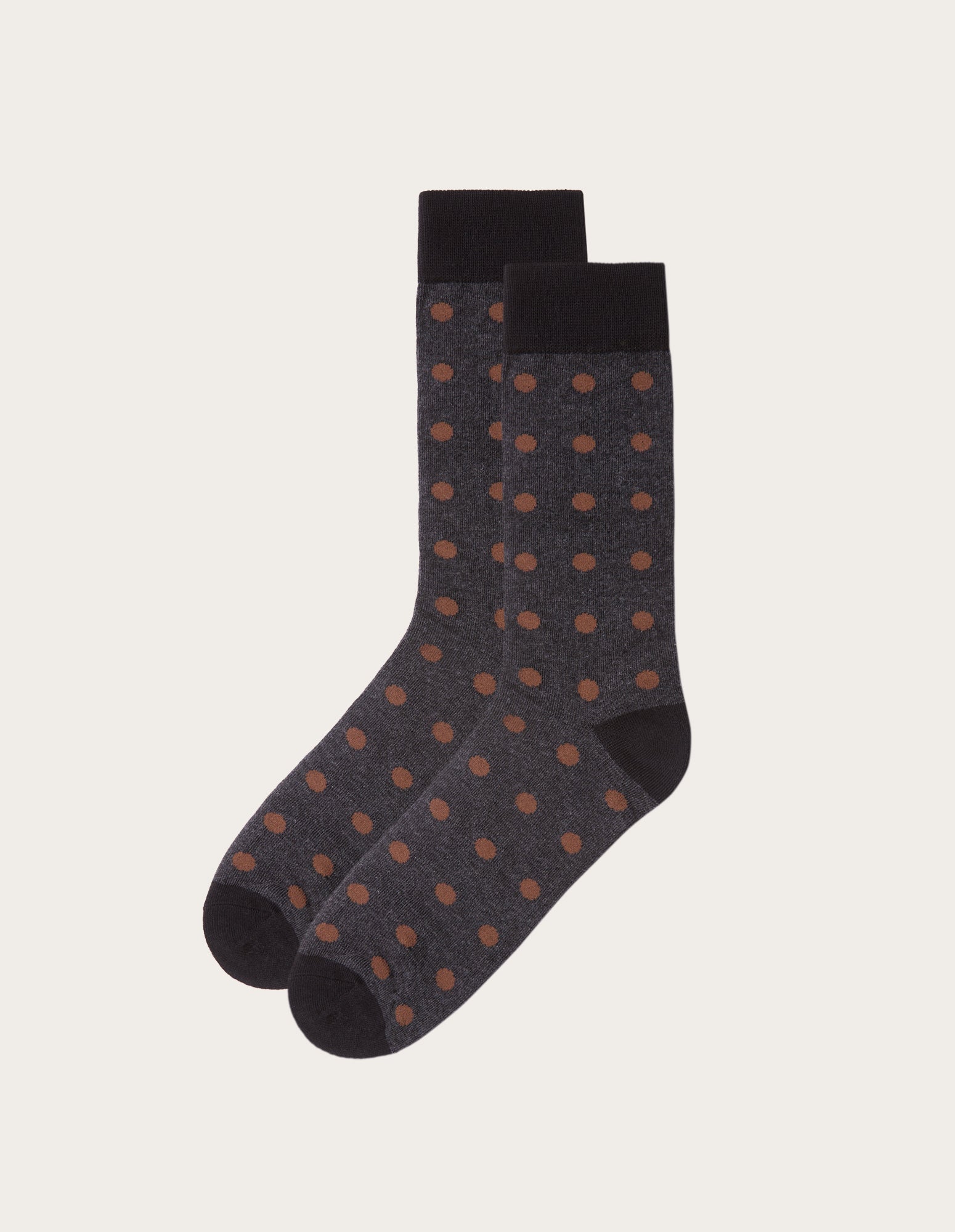 Calze corte da uomo beige con pois colorati Funny