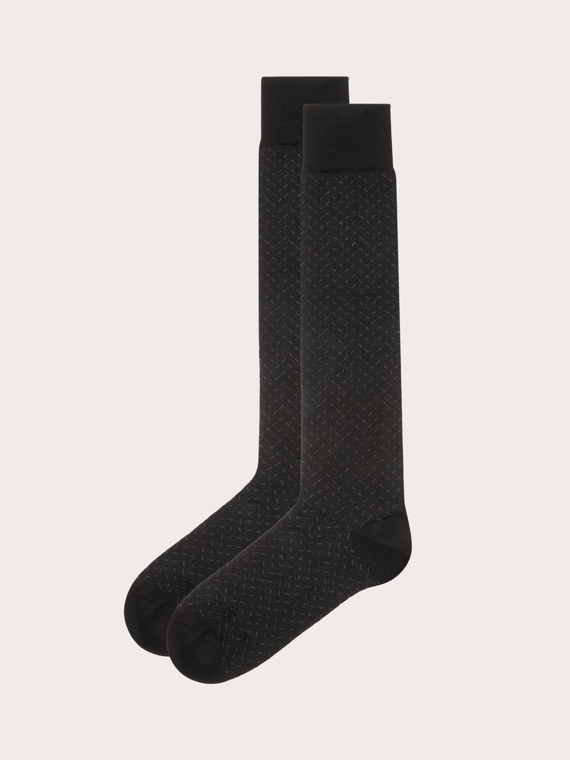 Calze lunghe da uomo nere con dettagli Daily
