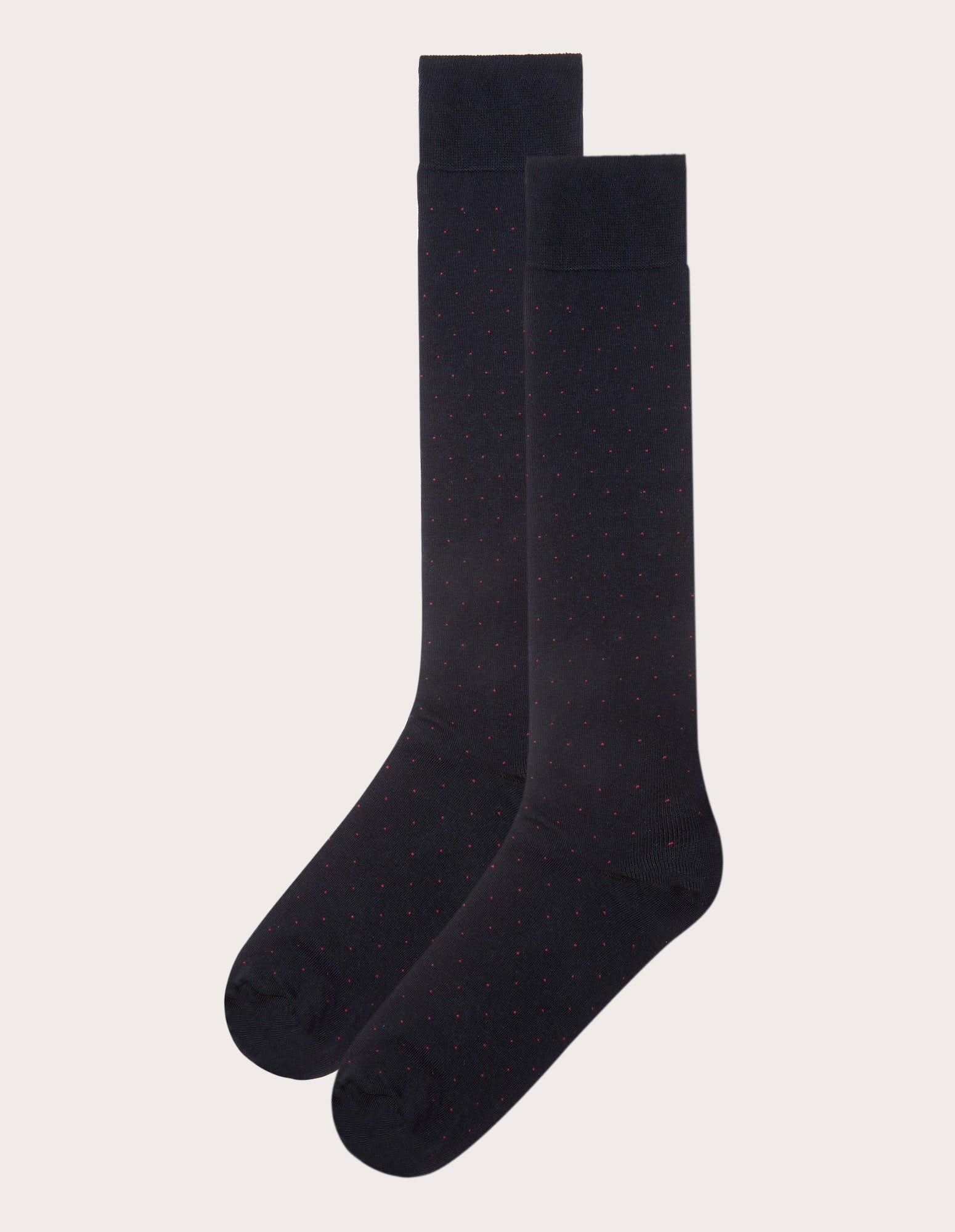 Calze lunghe da uomo blu con puntini Daily