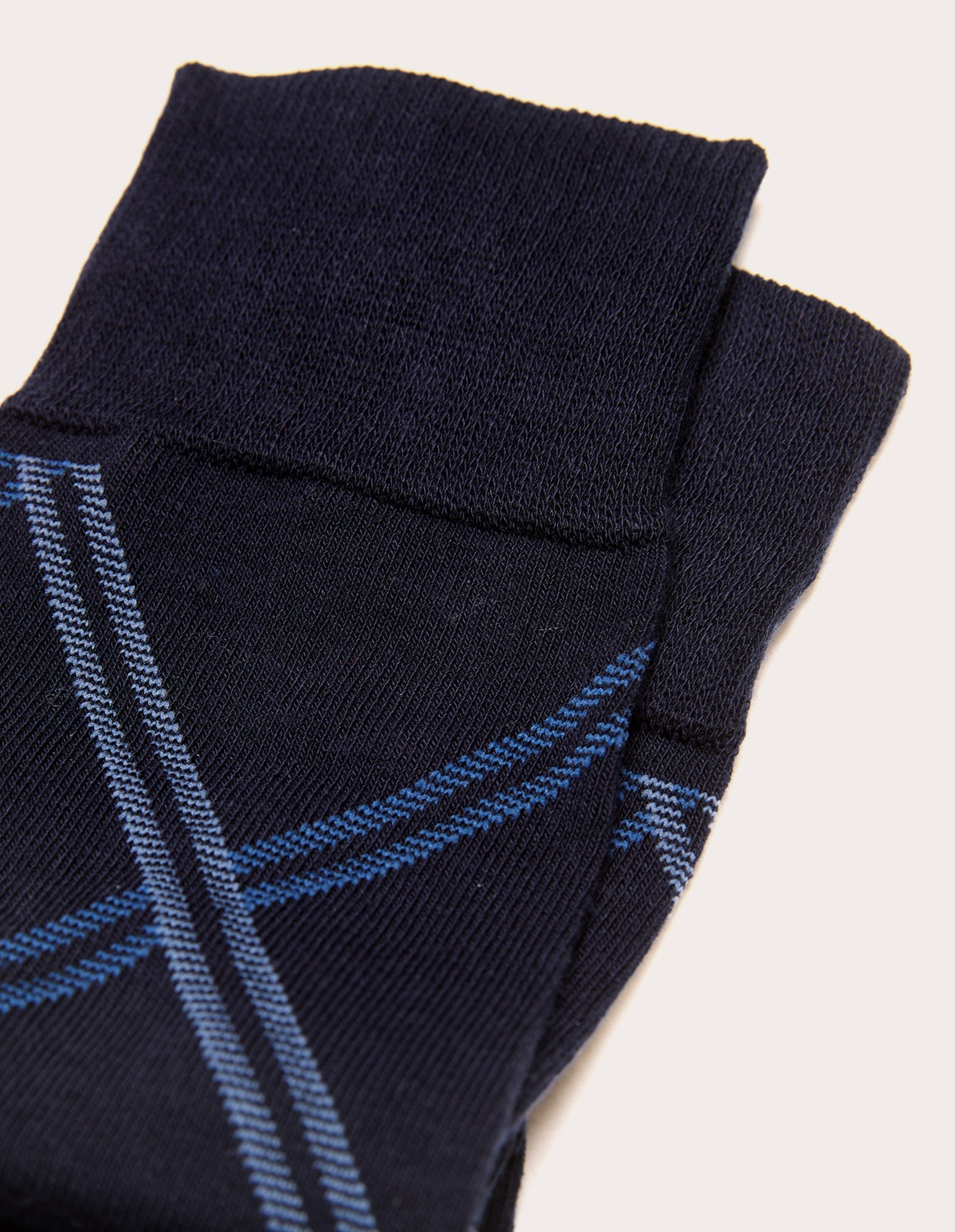 Calze lunghe da uomo blu a quadri Daily III