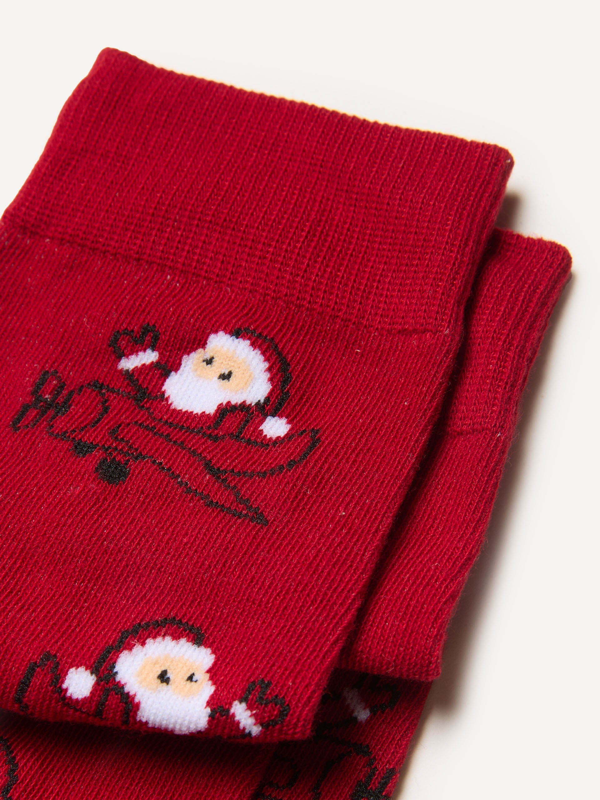 Calze corte Babbo Natale aereo Hello Xmas